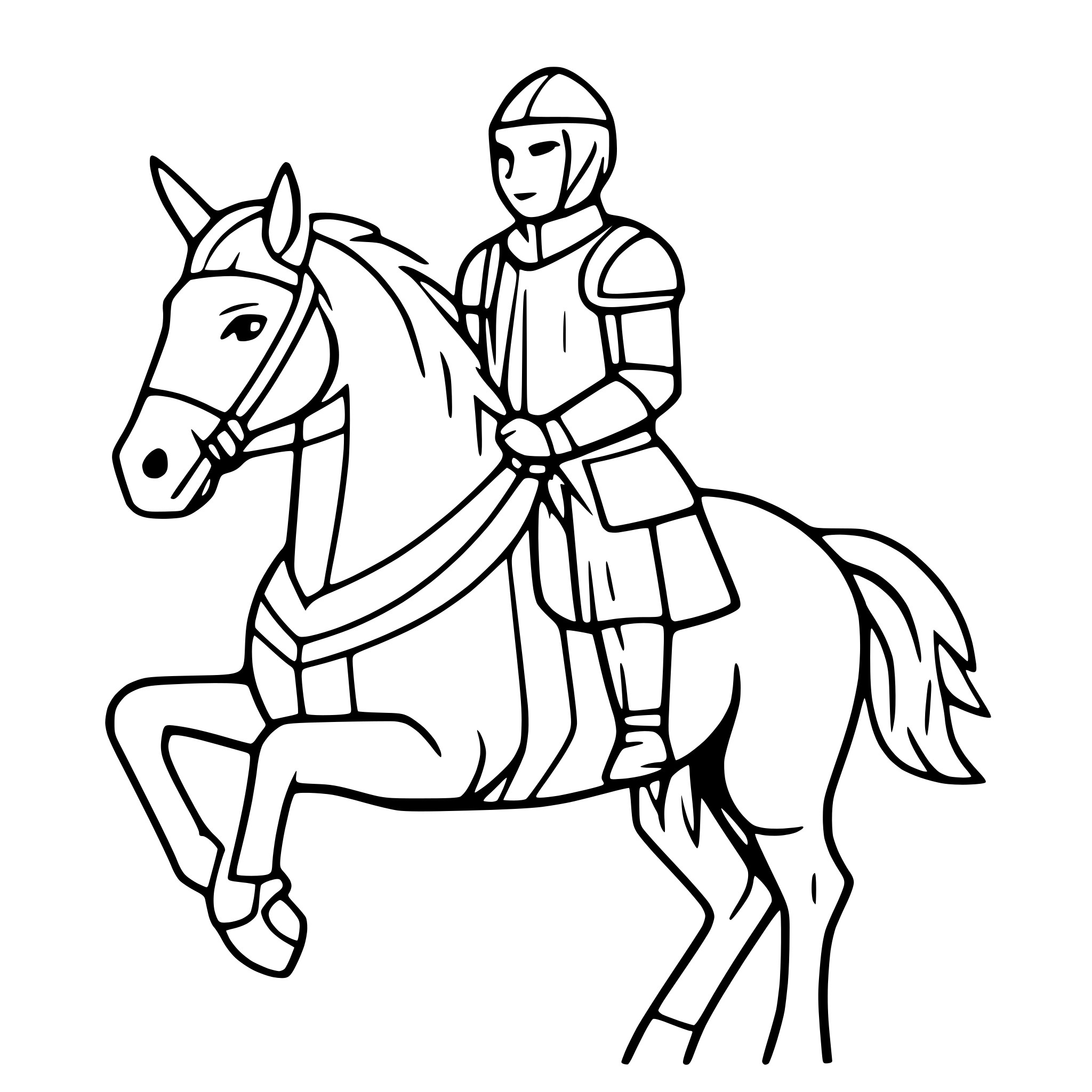 AI-generated SVG of a medieval knight on horseback