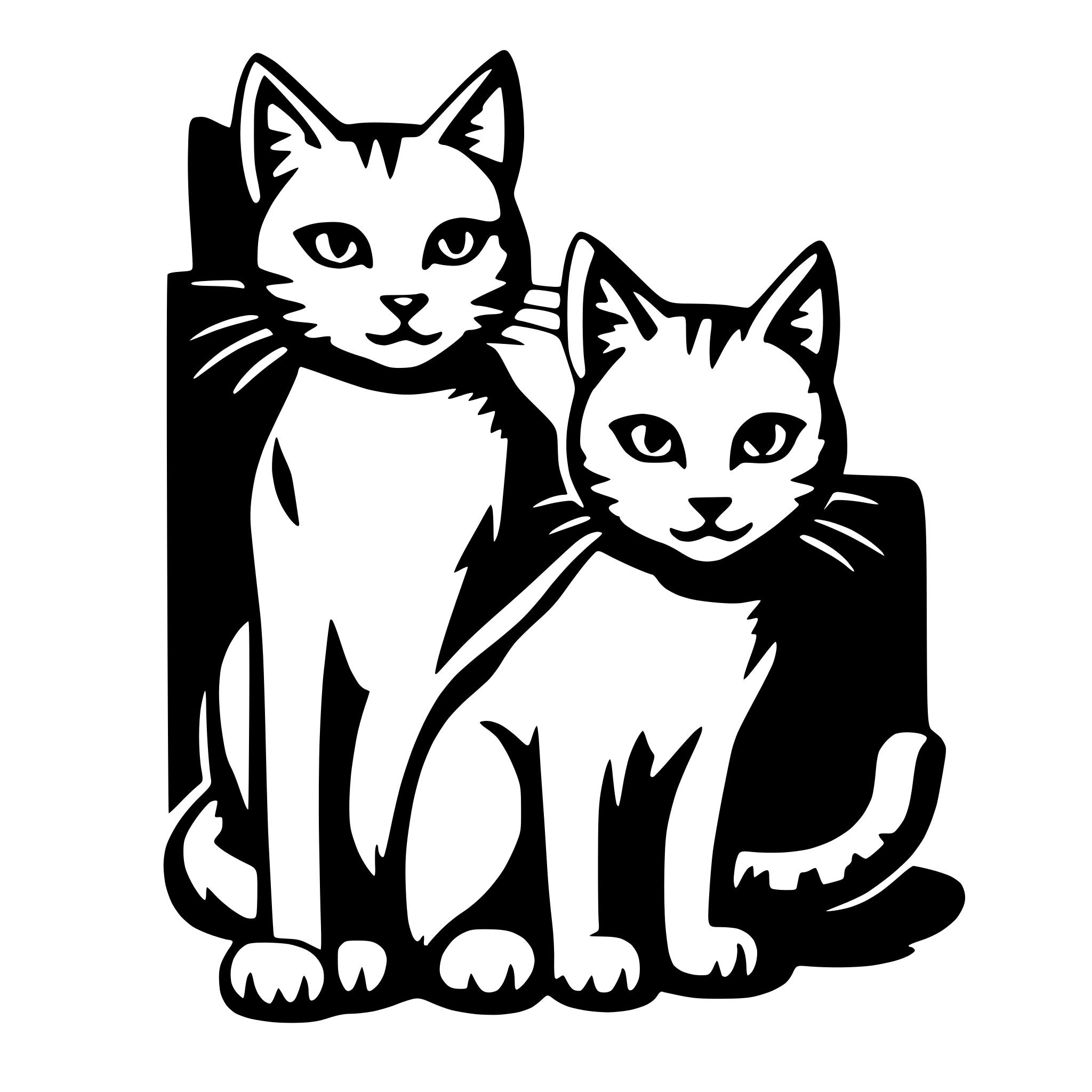 AI-generated SVG of 'cat'