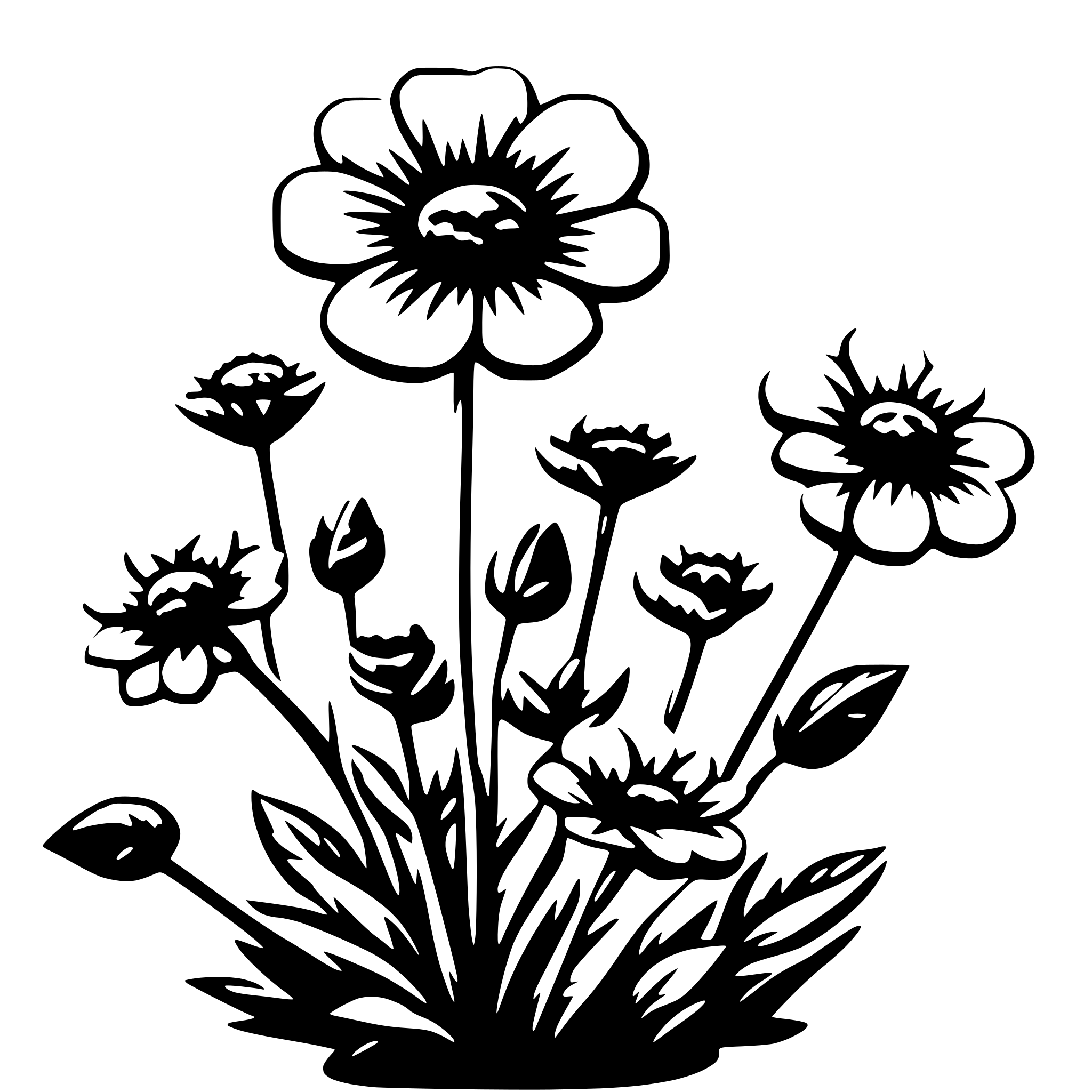 AI-generated SVG of 'Flowers blooming'