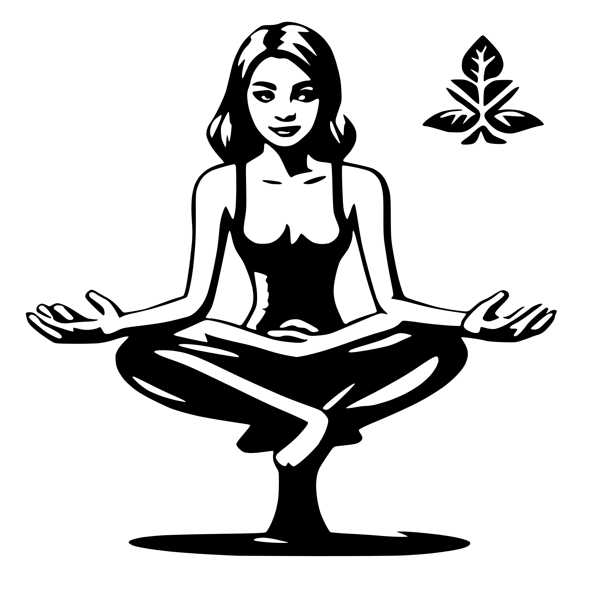 AI-generated SVG of a yoga