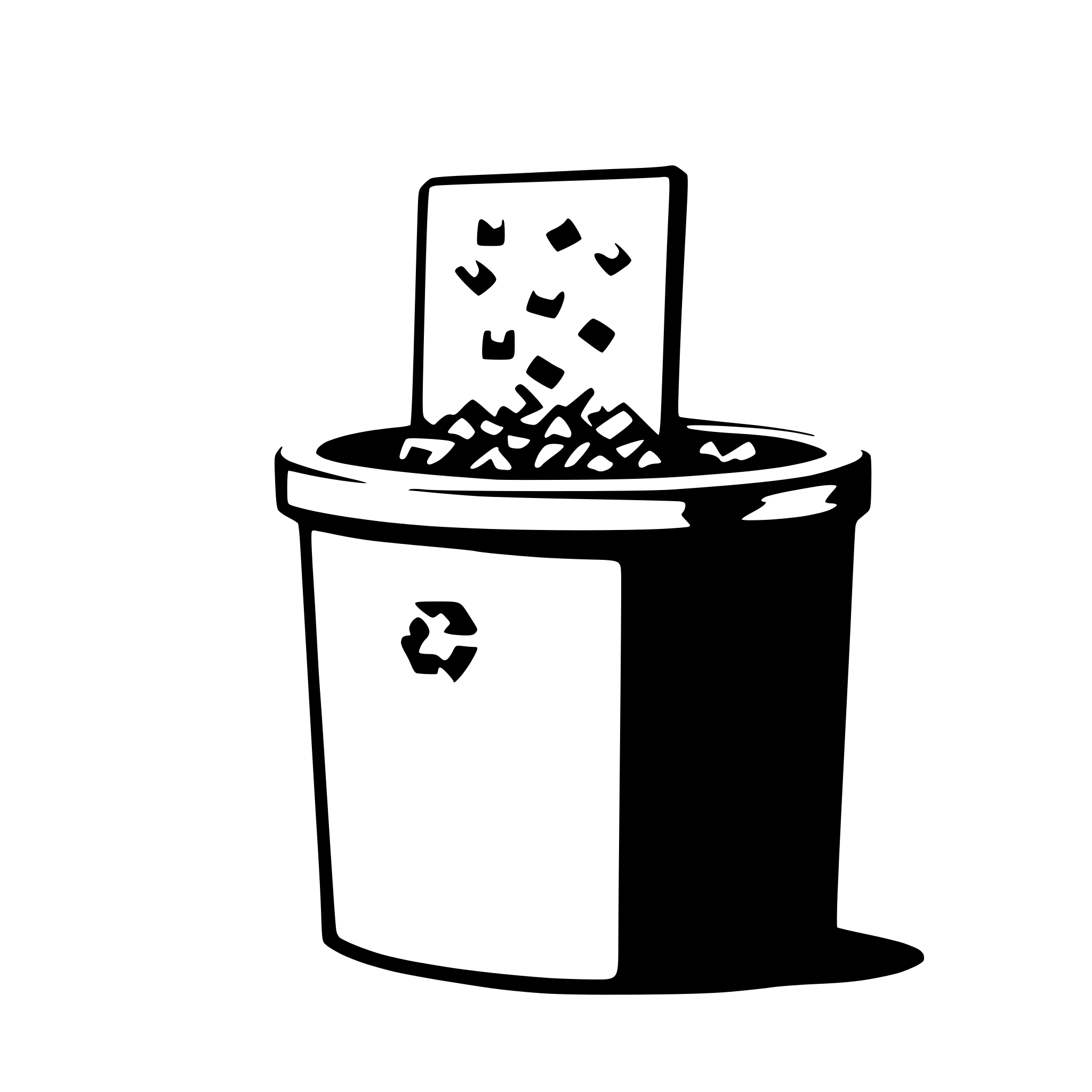 AI-generated SVG of a data nodes entering a trash bin
