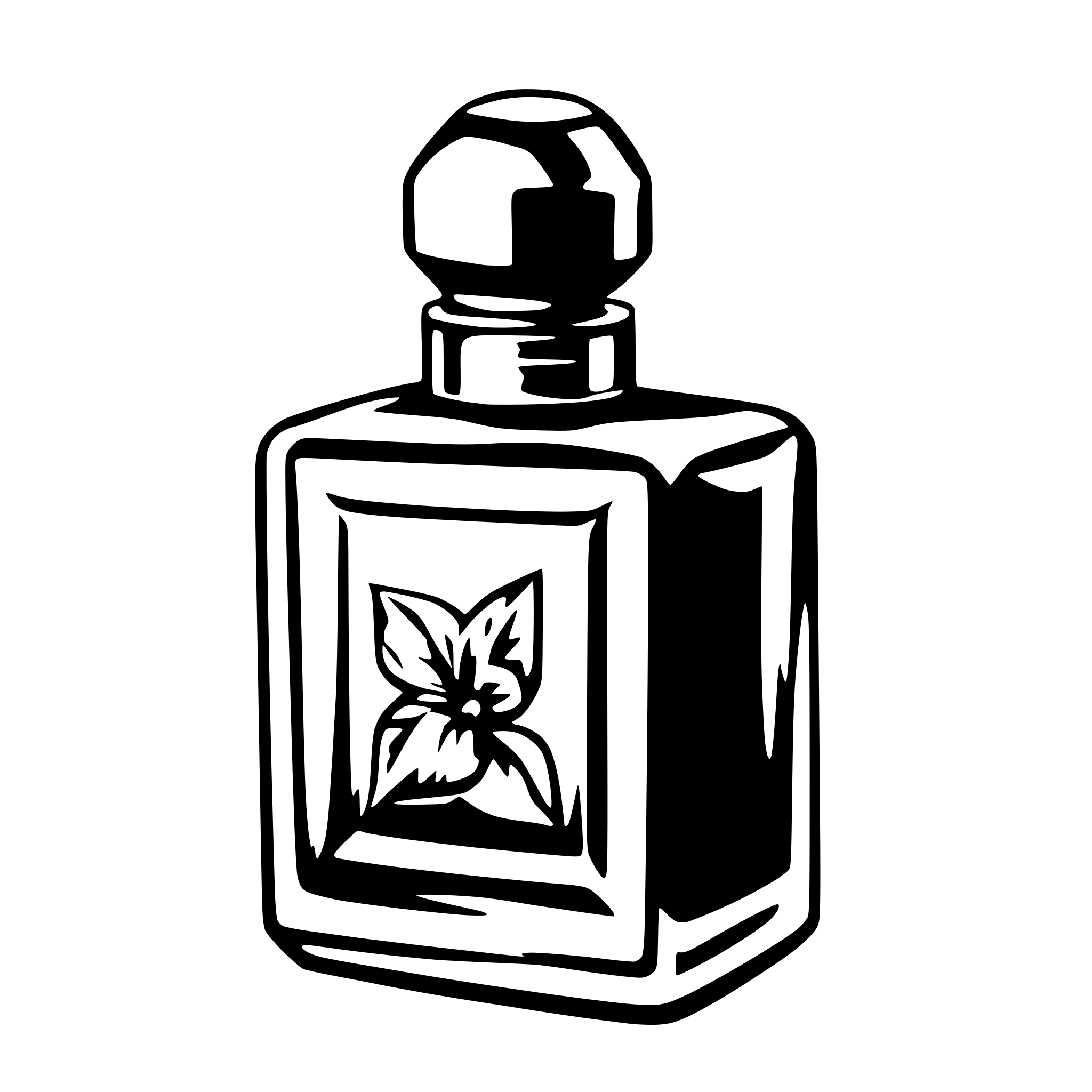 AI-generated SVG of 'square perfume bottle'