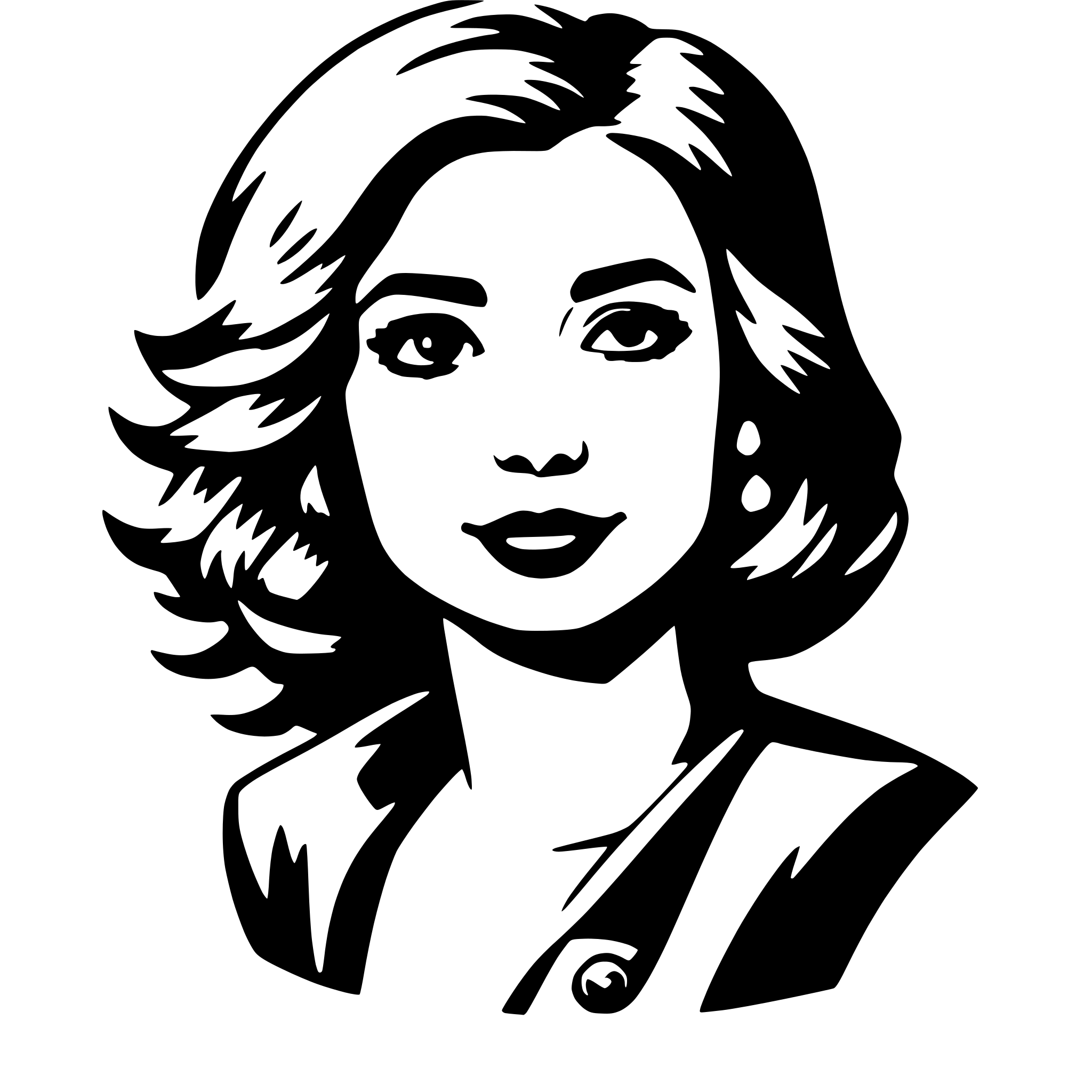 AI-generated SVG of a woman