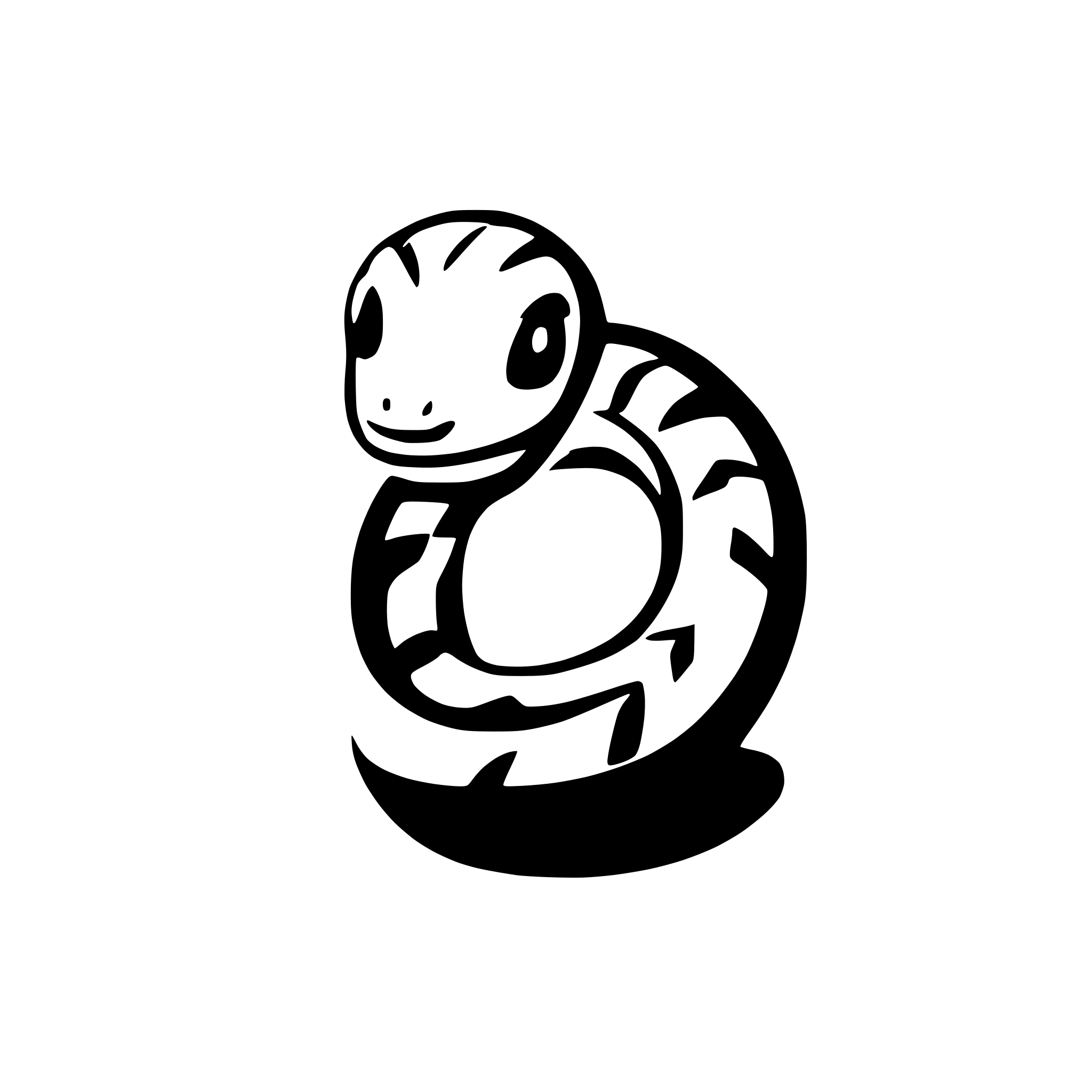 AI-generated SVG of 'snake'