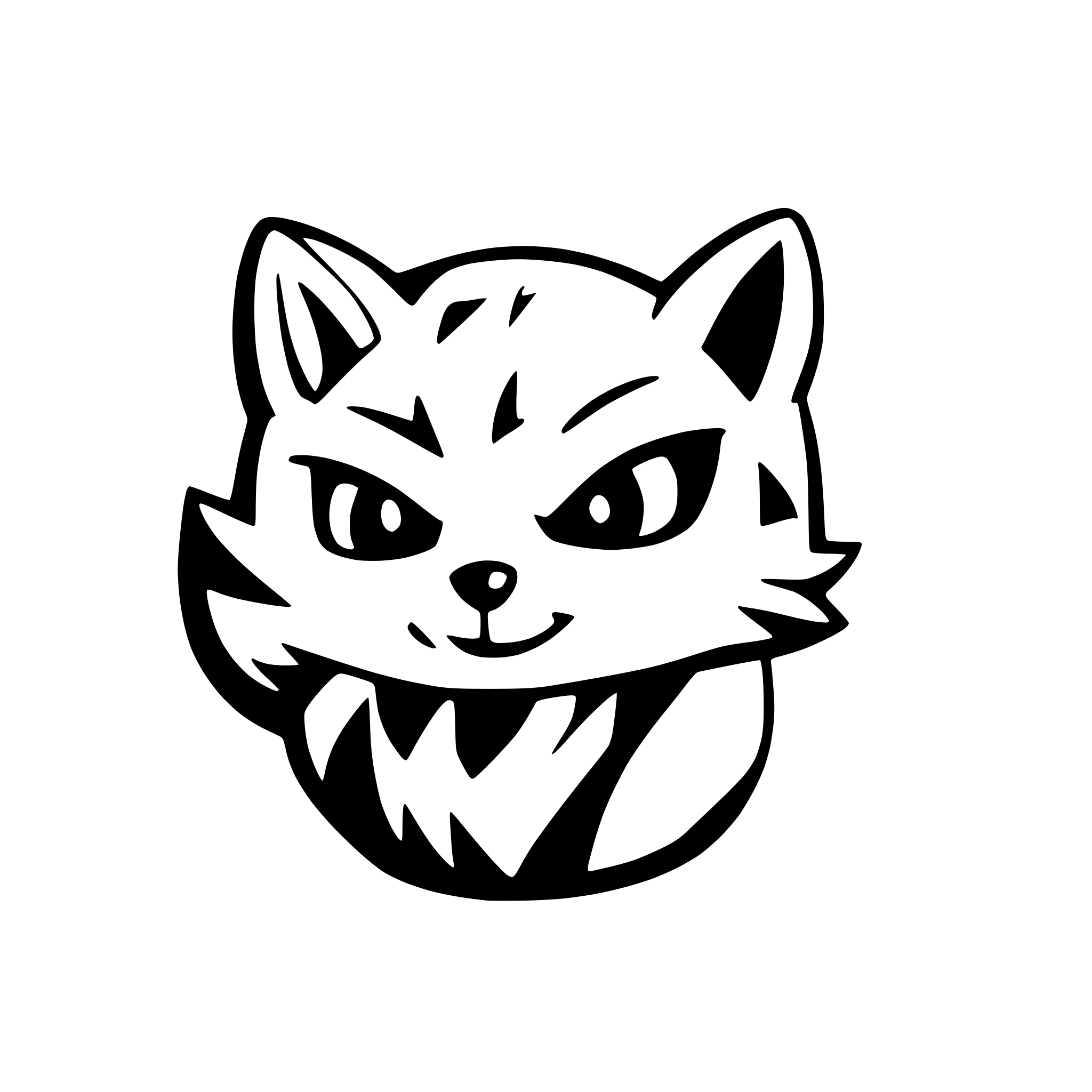 AI-generated SVG of 'fox head cute cartoon'
