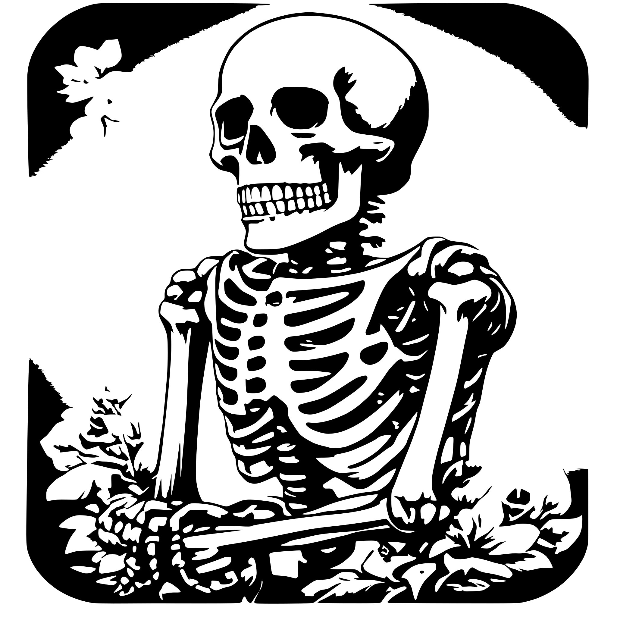 AI-generated SVG of a Human skeleton