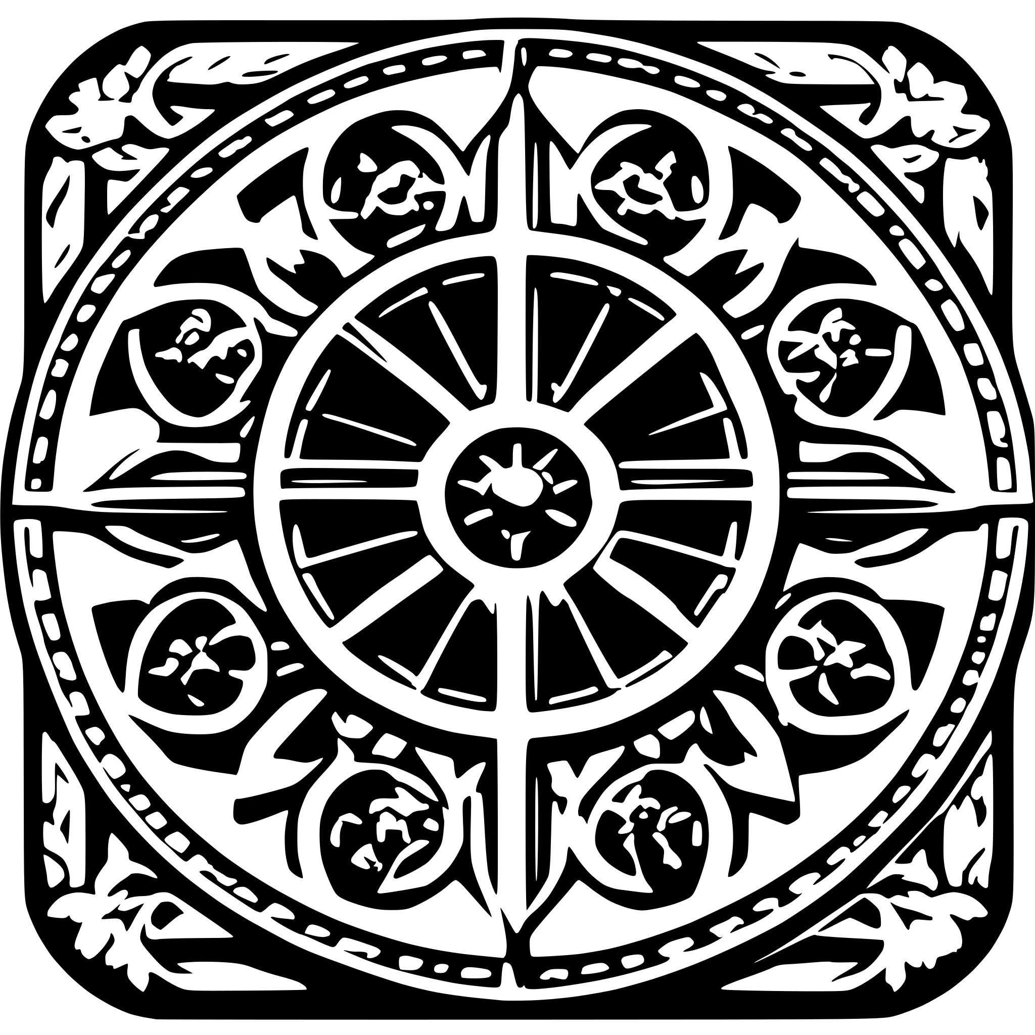 AI-generated SVG of a Amiens rose window