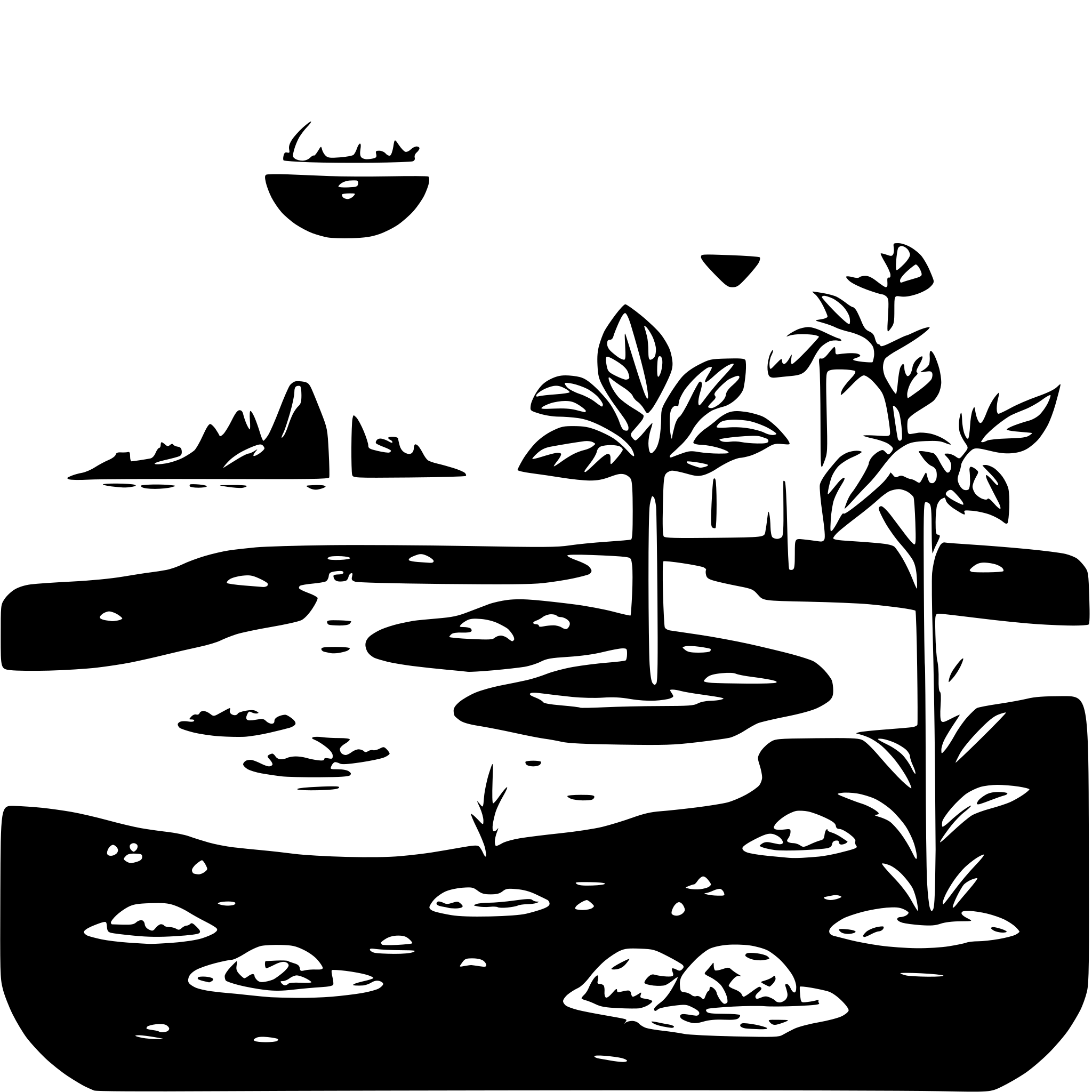AI-generated SVG of 'Scientific diagram showing the causes and effects of harmful algae blooms'