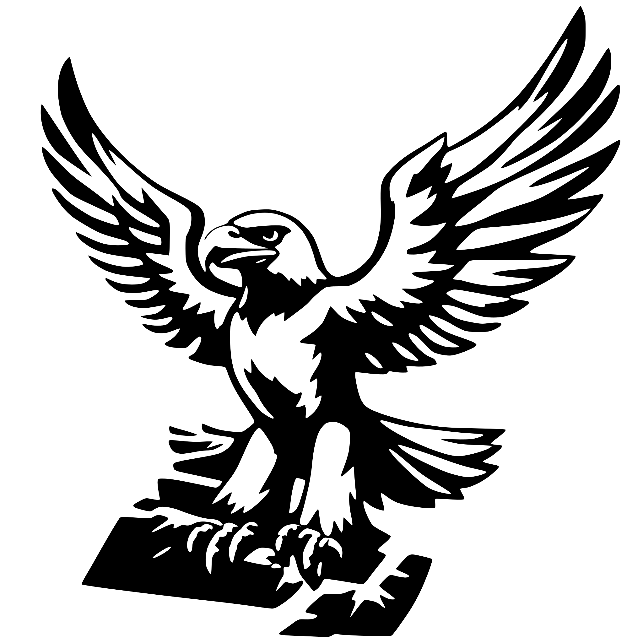 AI-generated SVG of a an eagle with spread wings