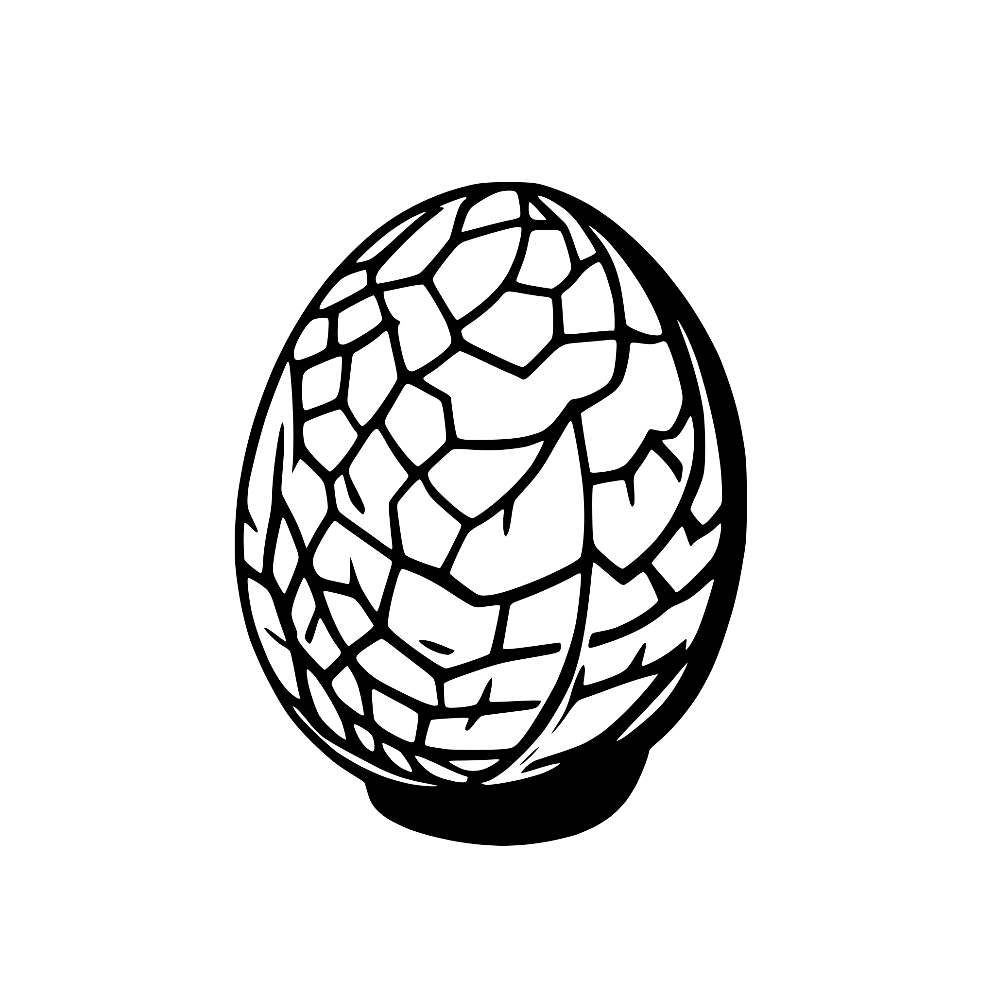 AI-generated SVG of 'dragon egg with scales'