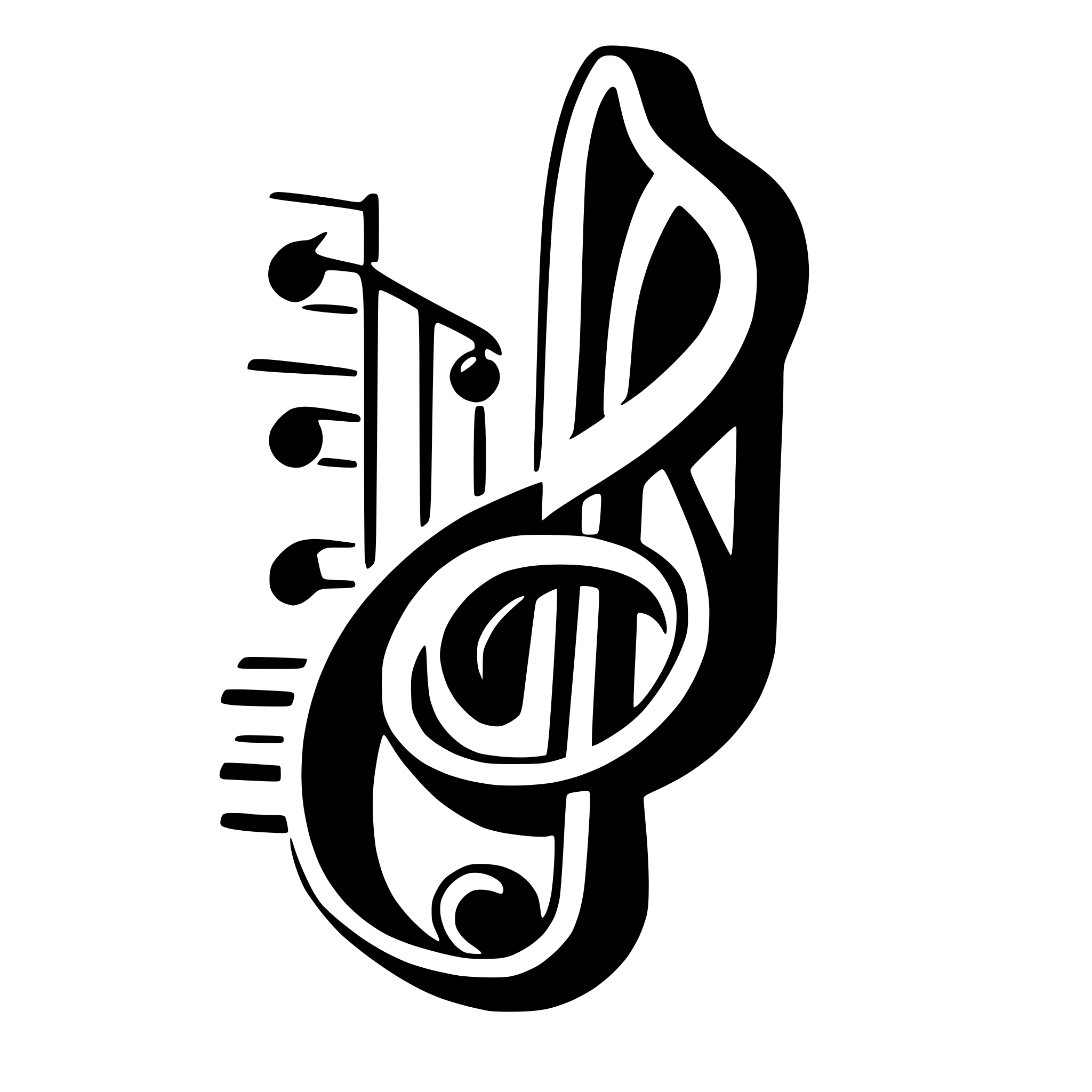 AI-generated SVG of 'Treble clef'