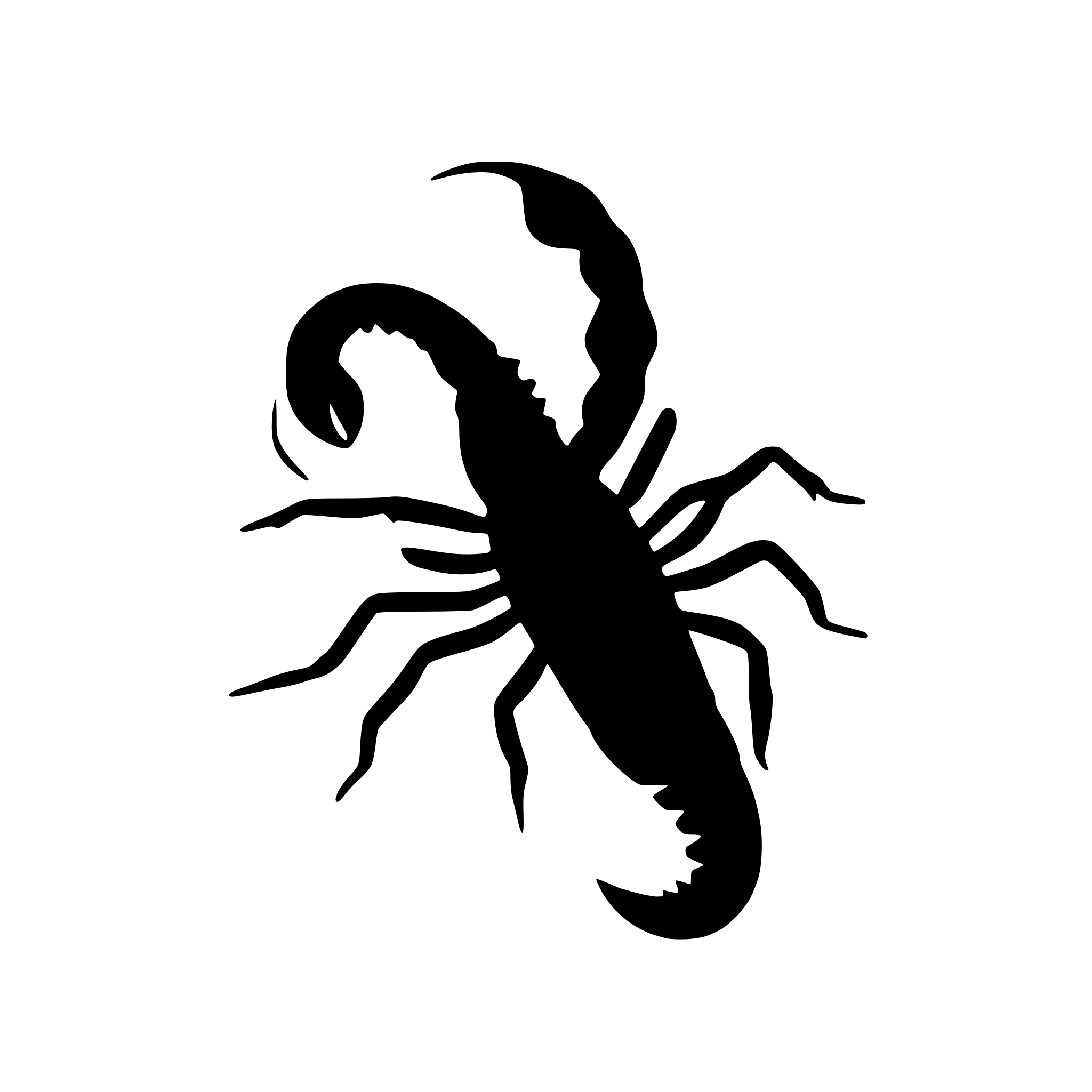AI-generated SVG of a scorpion