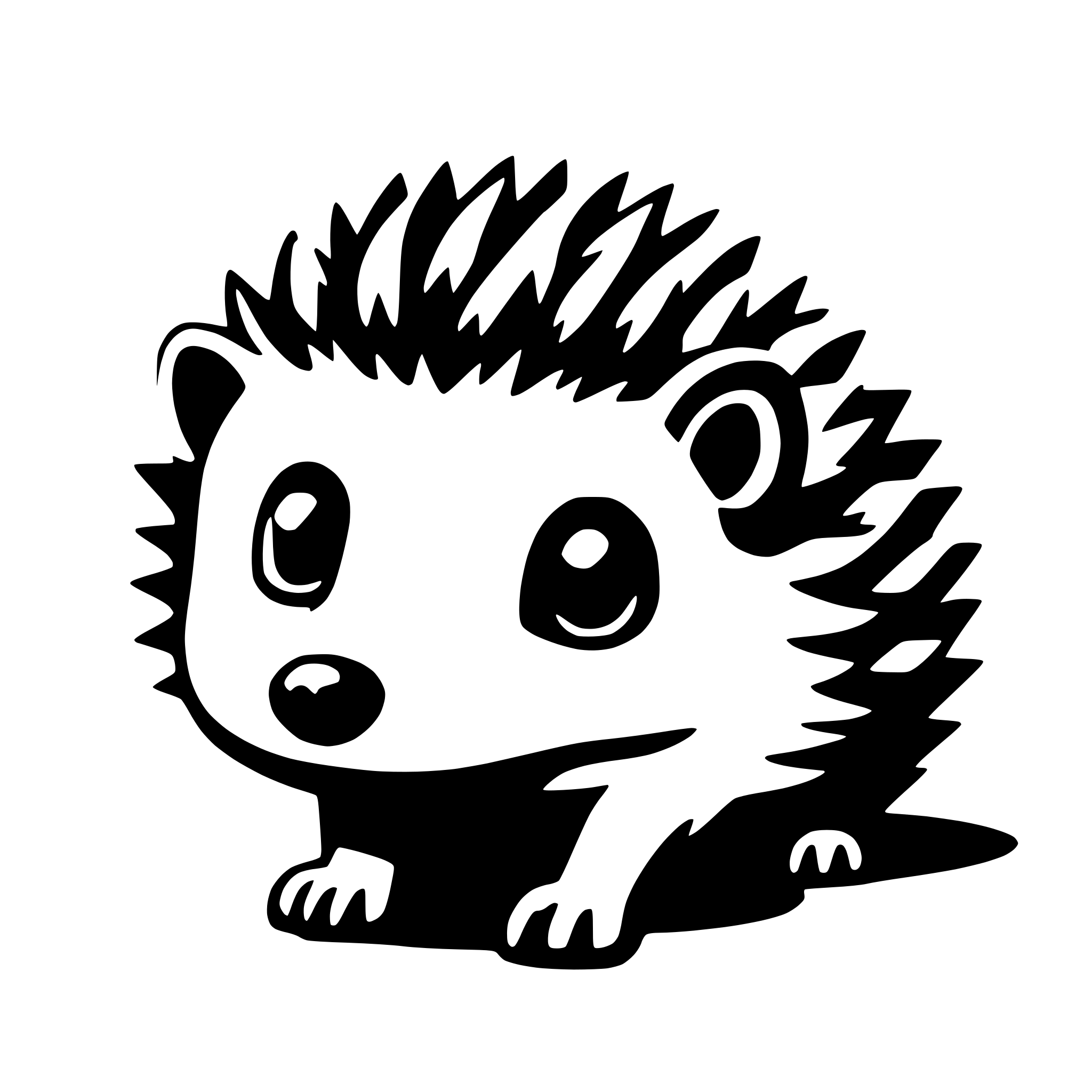 AI-generated SVG of a hedgehog
