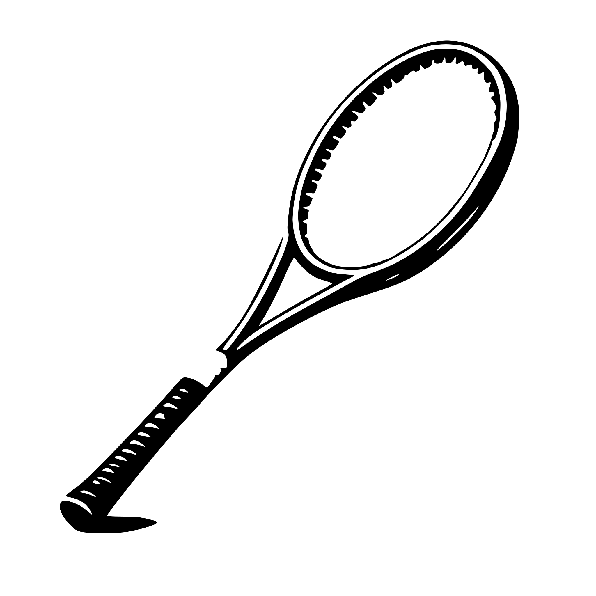 AI-generated SVG of 'Tennis racket'