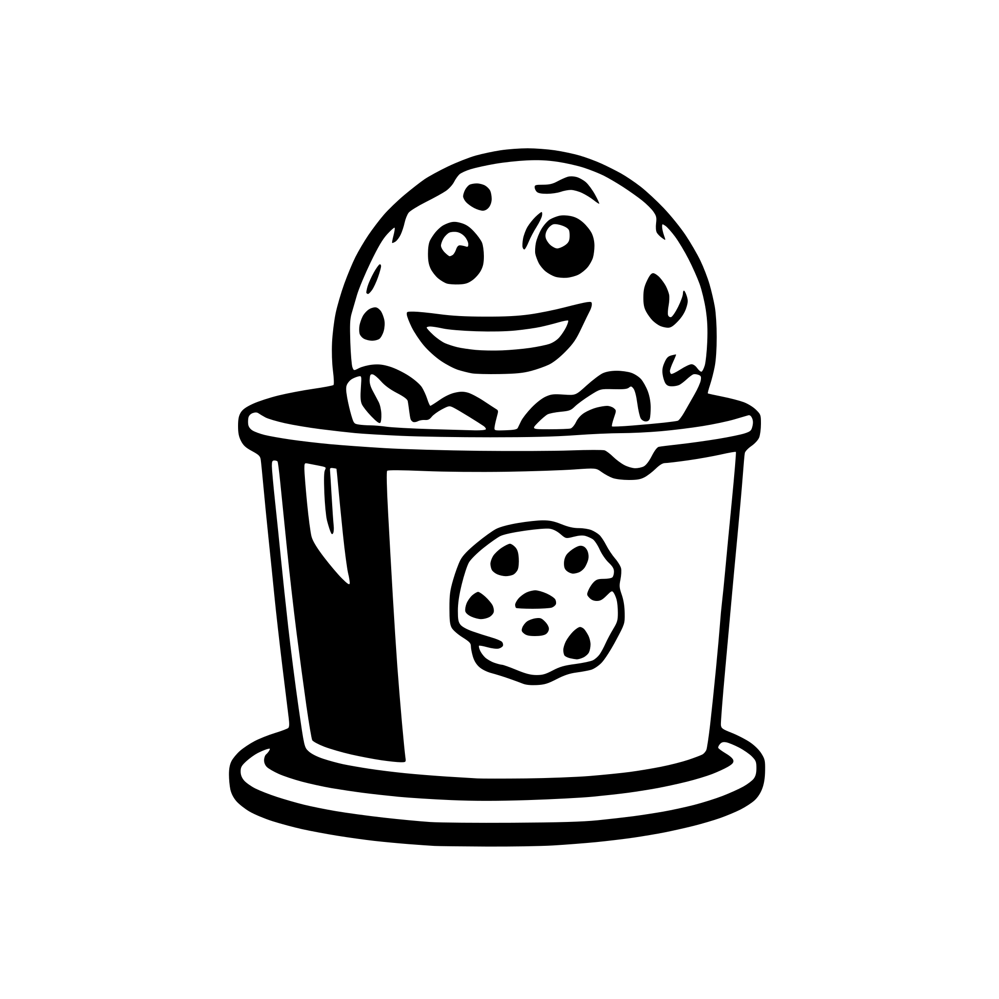 AI-generated SVG of a Cookie Monster from the garbage can