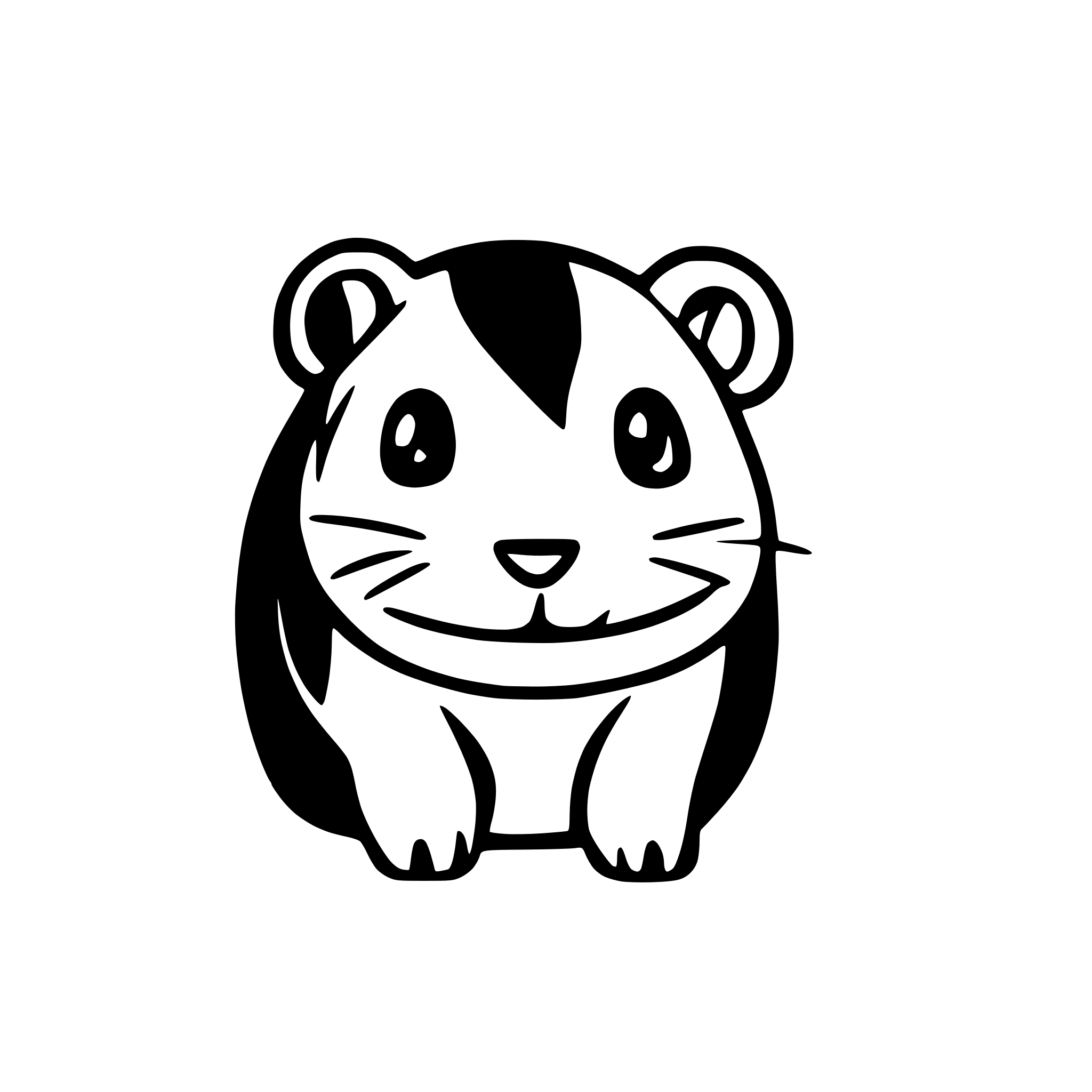 AI-generated SVG of 'The guinea pig. outline'