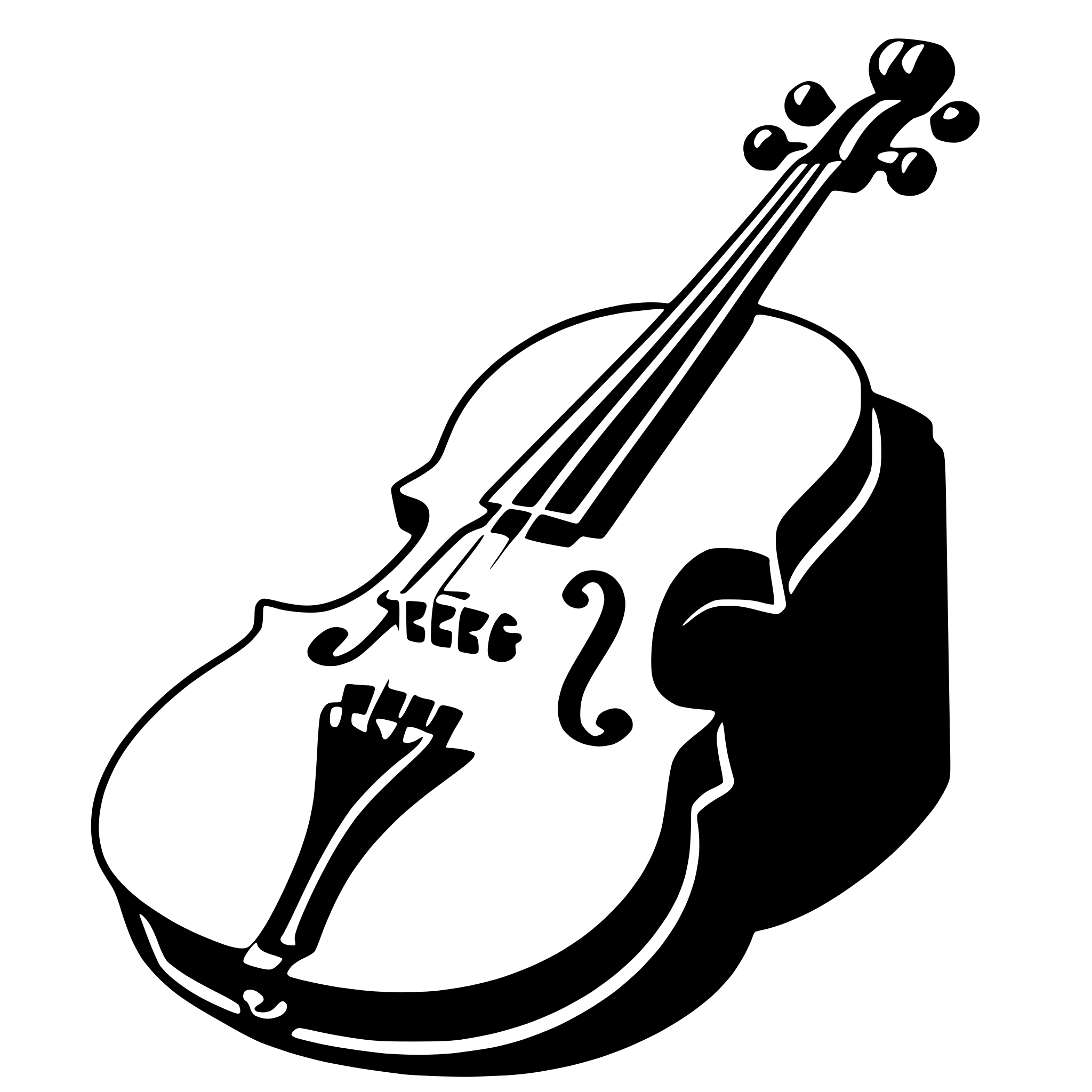 AI-generated SVG of a violin