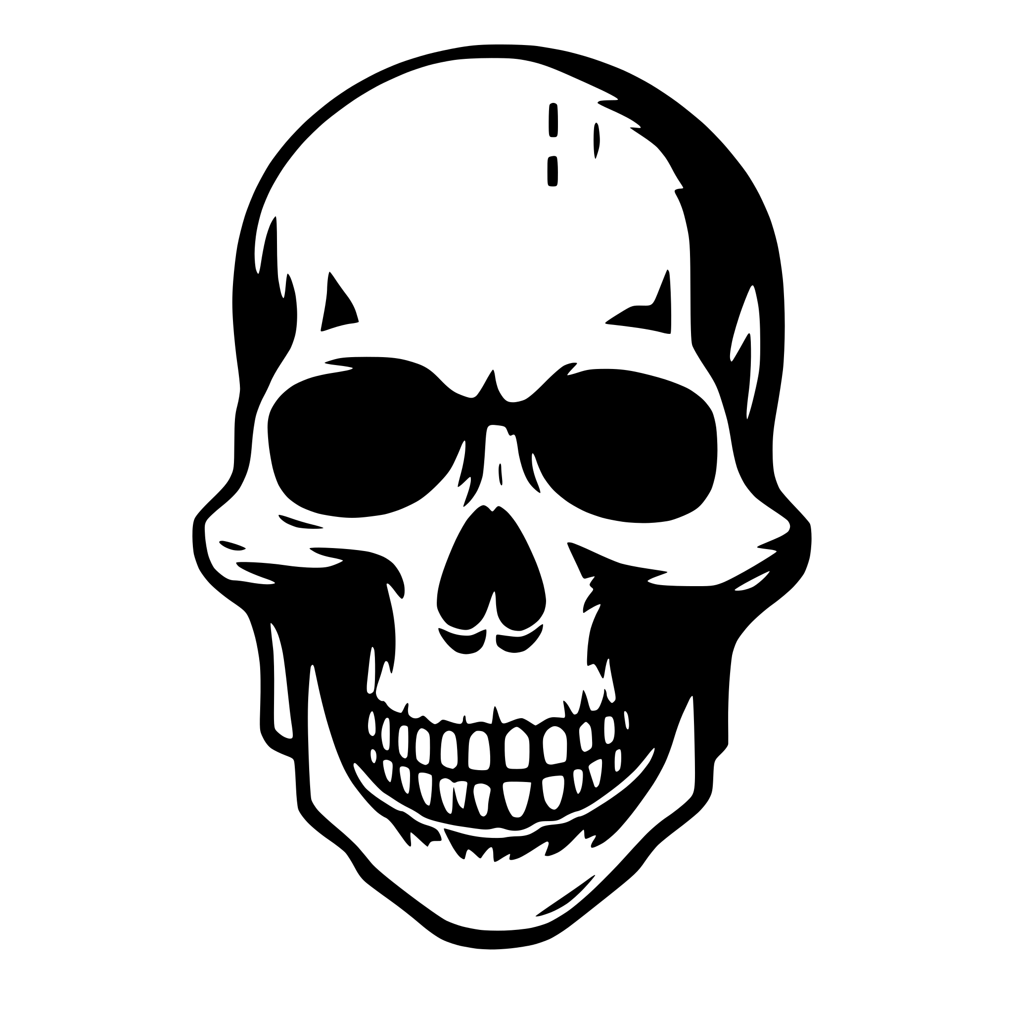 AI-generated SVG of 'Digital glitch skull'
