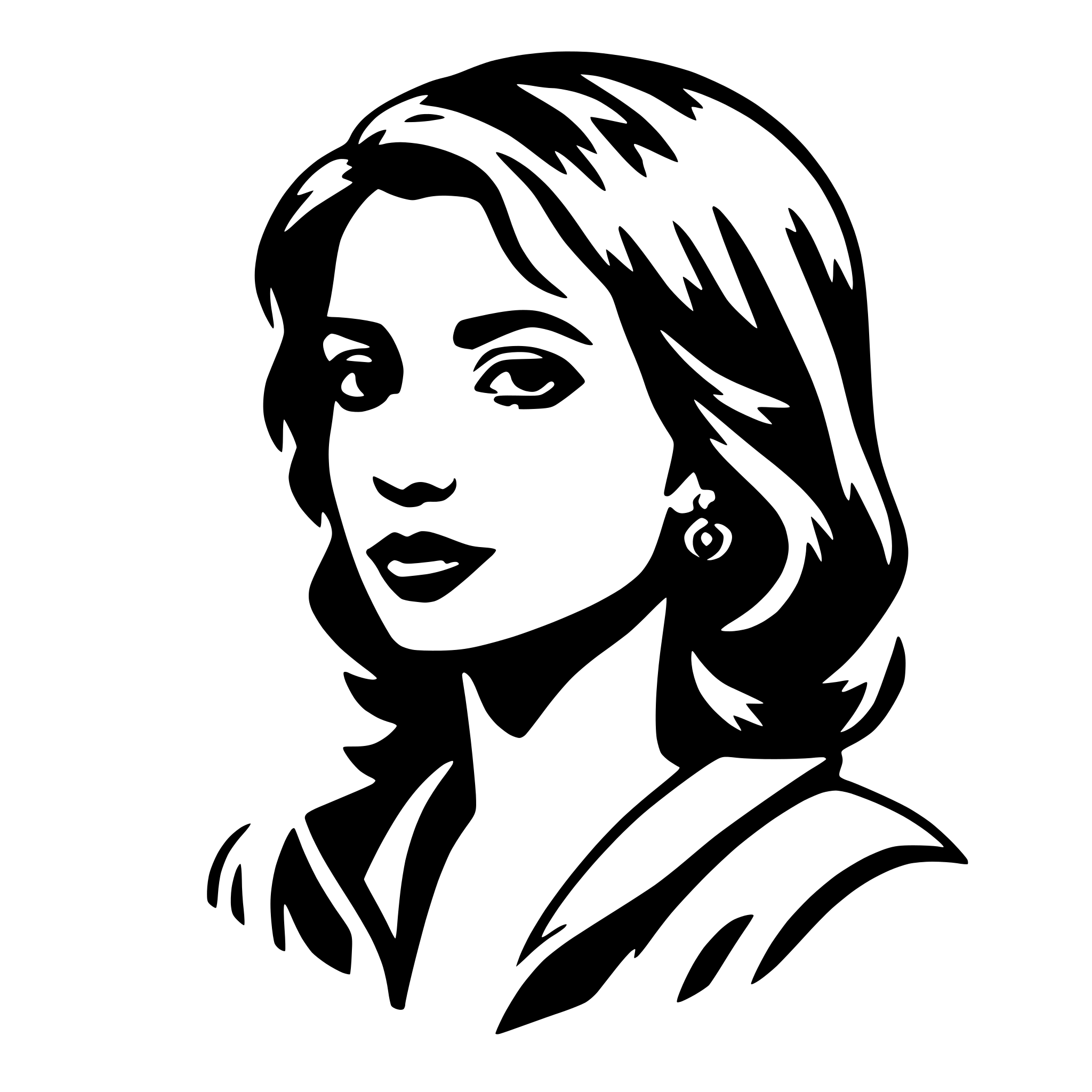 AI-generated SVG of a woman