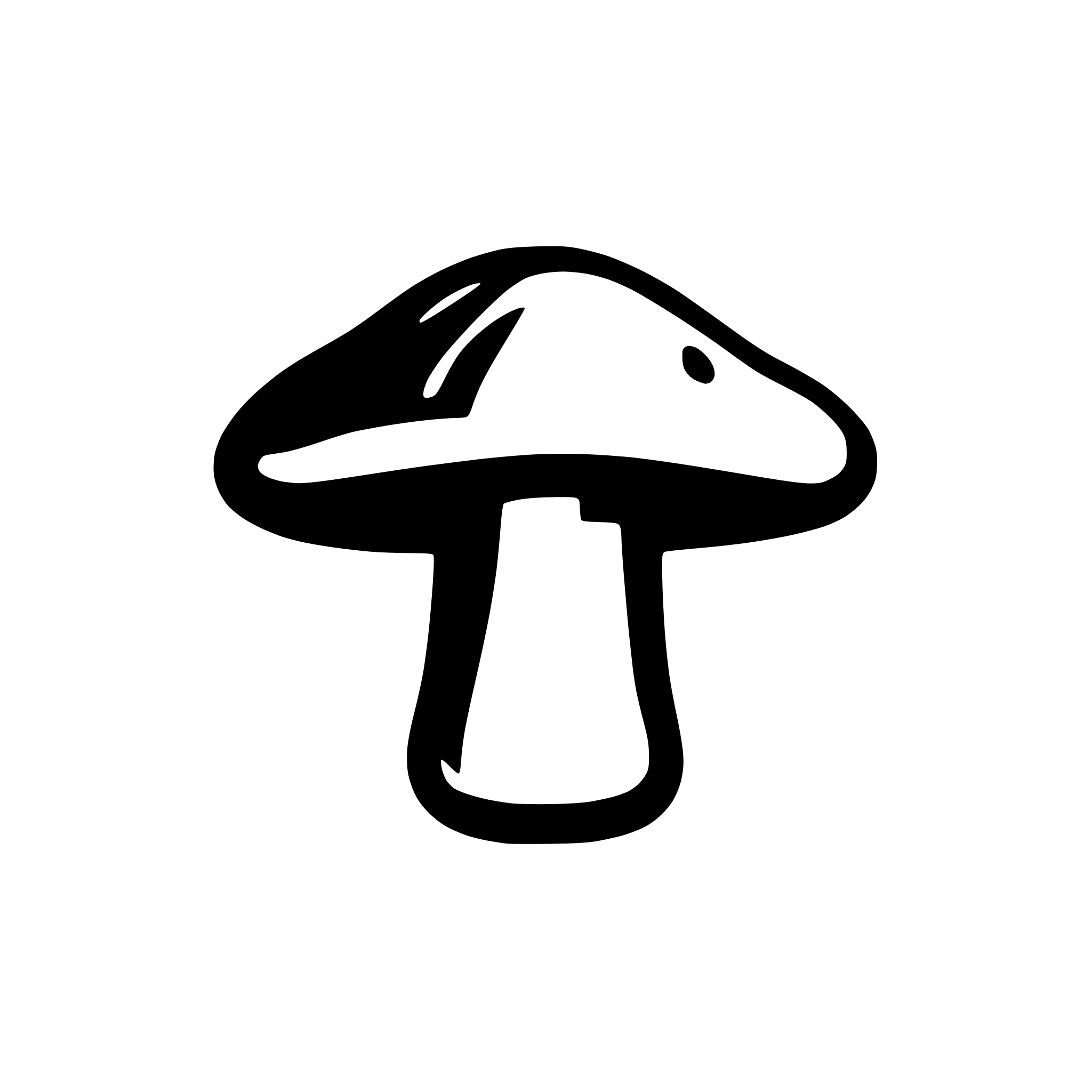 AI-generated SVG of a mushroom minimalistic