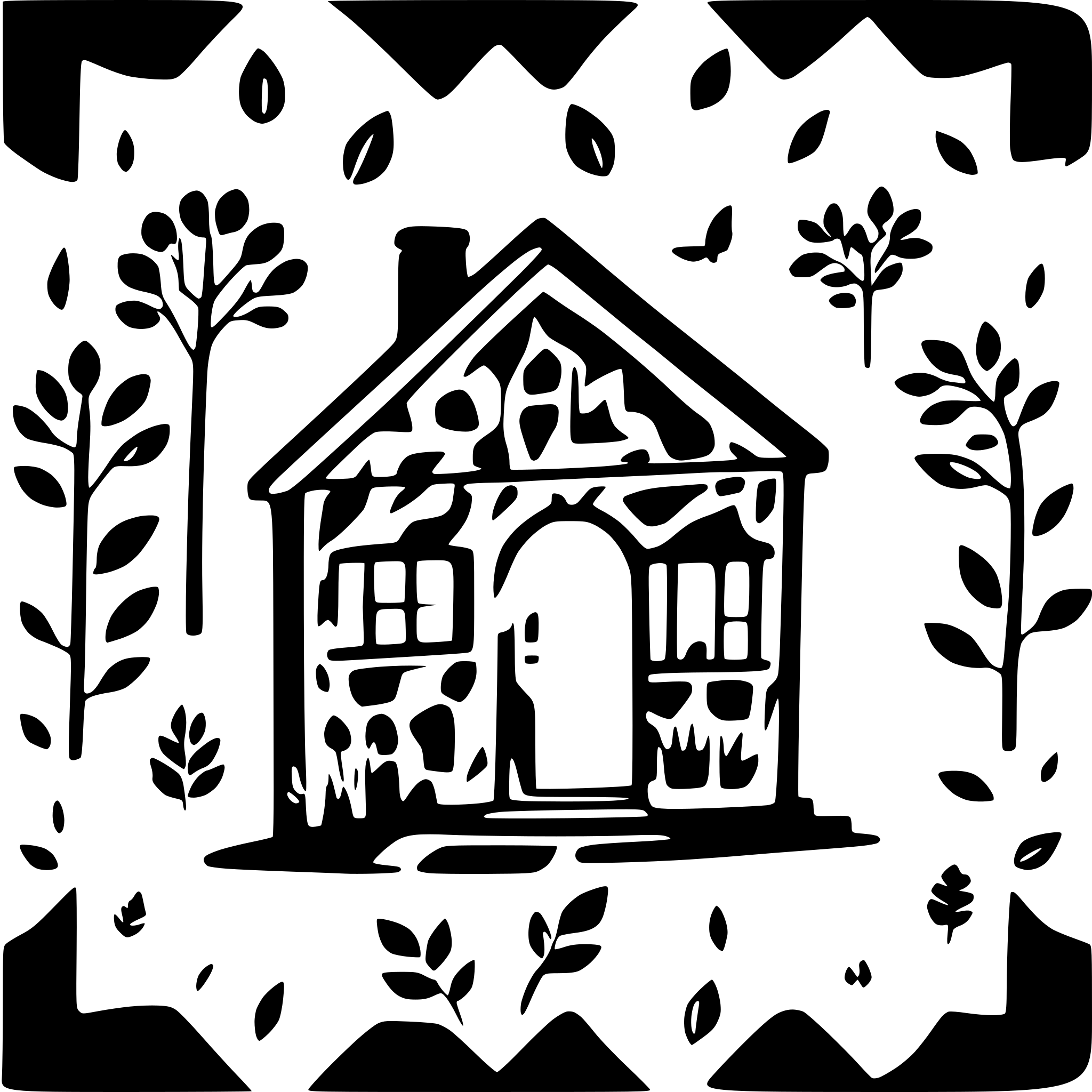 AI-generated SVG of a rustic country cottage