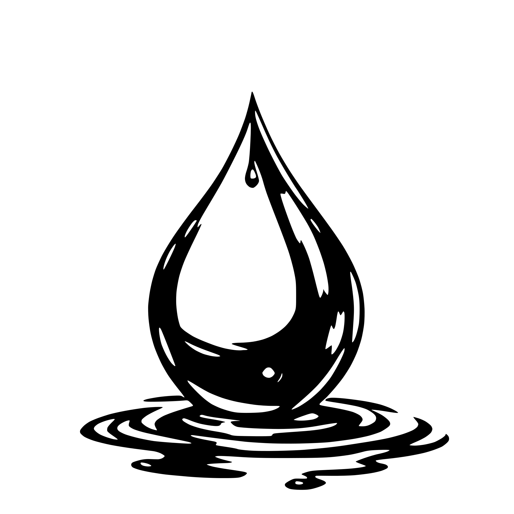 AI-generated SVG of 'a simple water drop-shaped vector, one line, open on the right side'