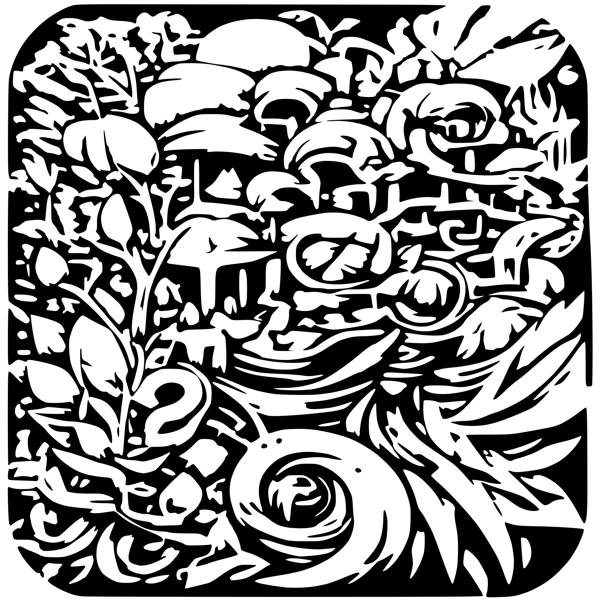 AI-generated SVG of a a lot of ats running