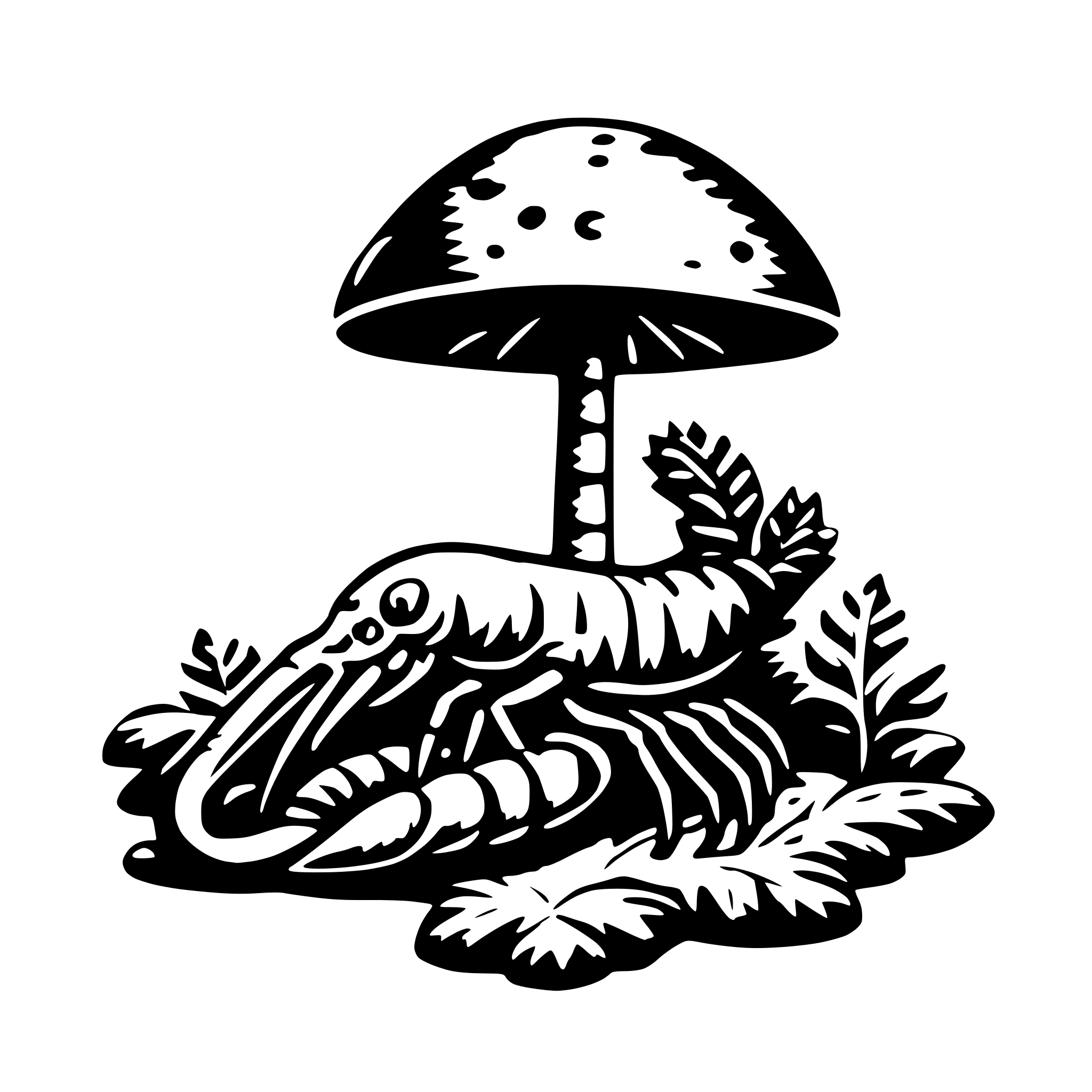 AI-generated SVG of a lobster as a mushroom