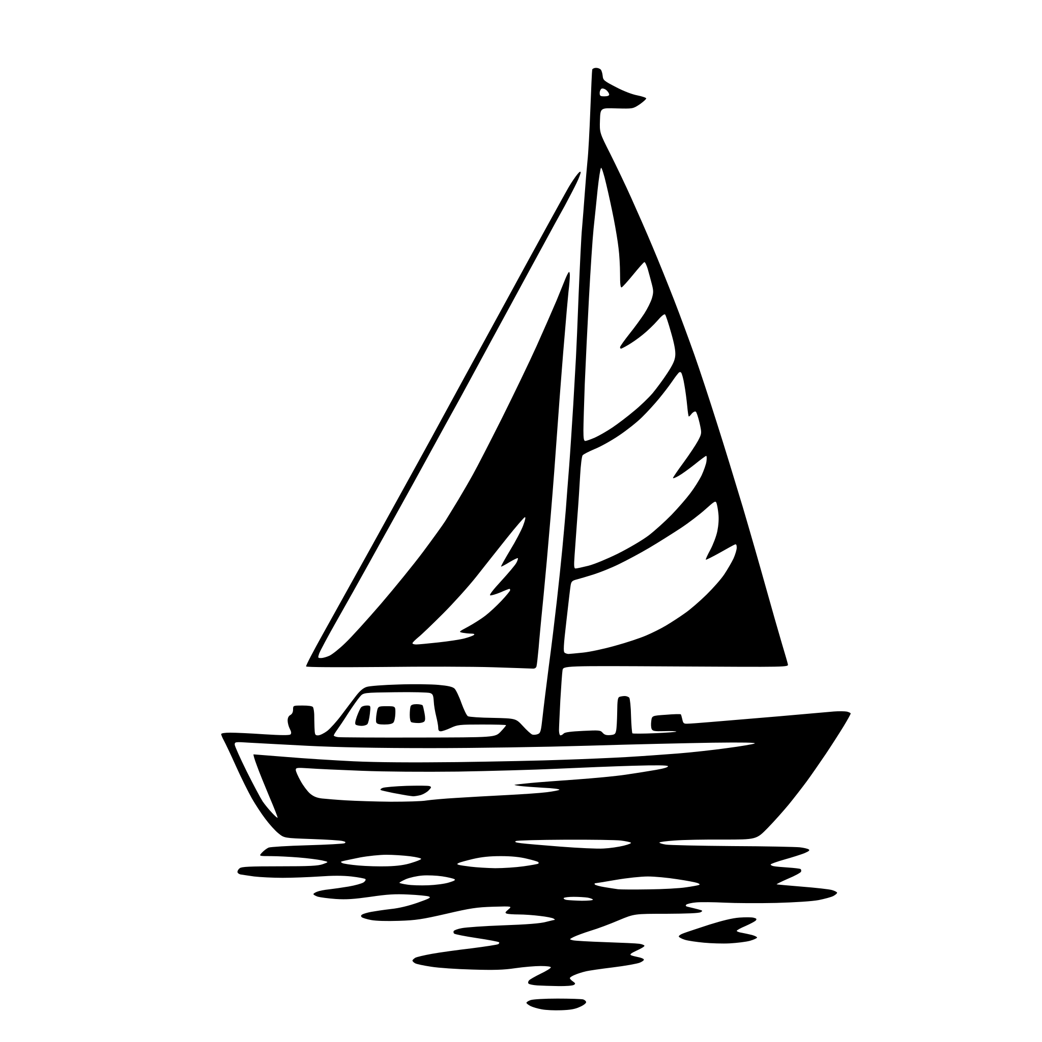 AI-generated SVG of 'sailboat'