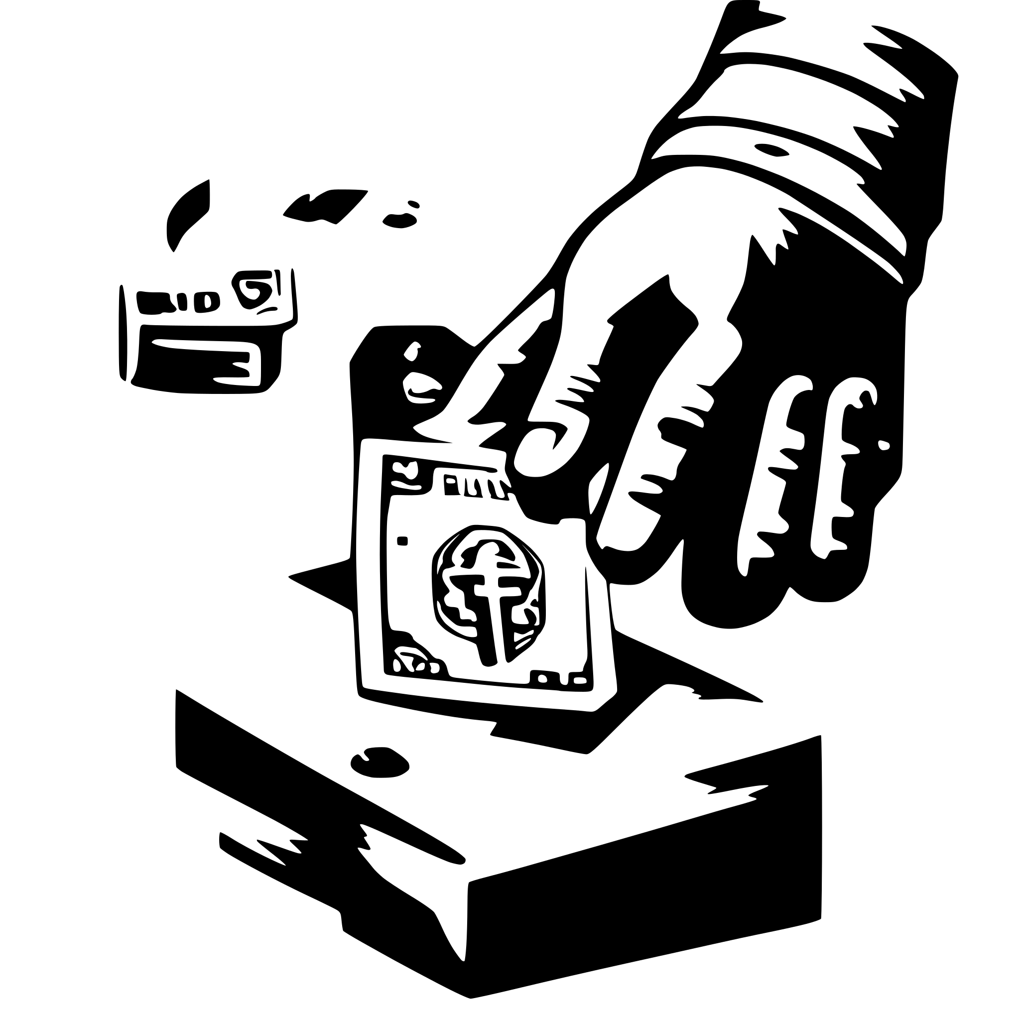 AI-generated SVG of 'give my money'