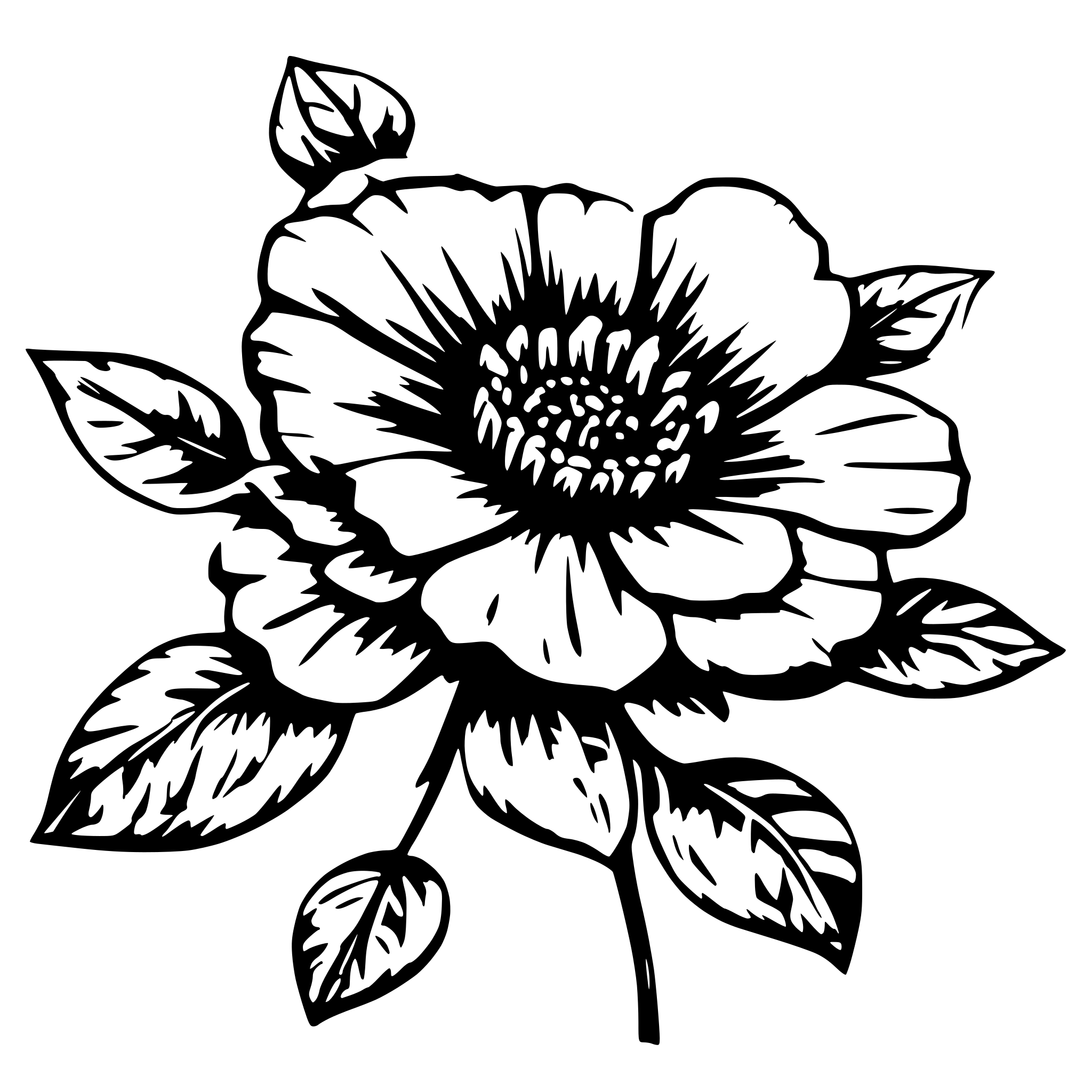 AI-generated SVG of a Minimalistic flower