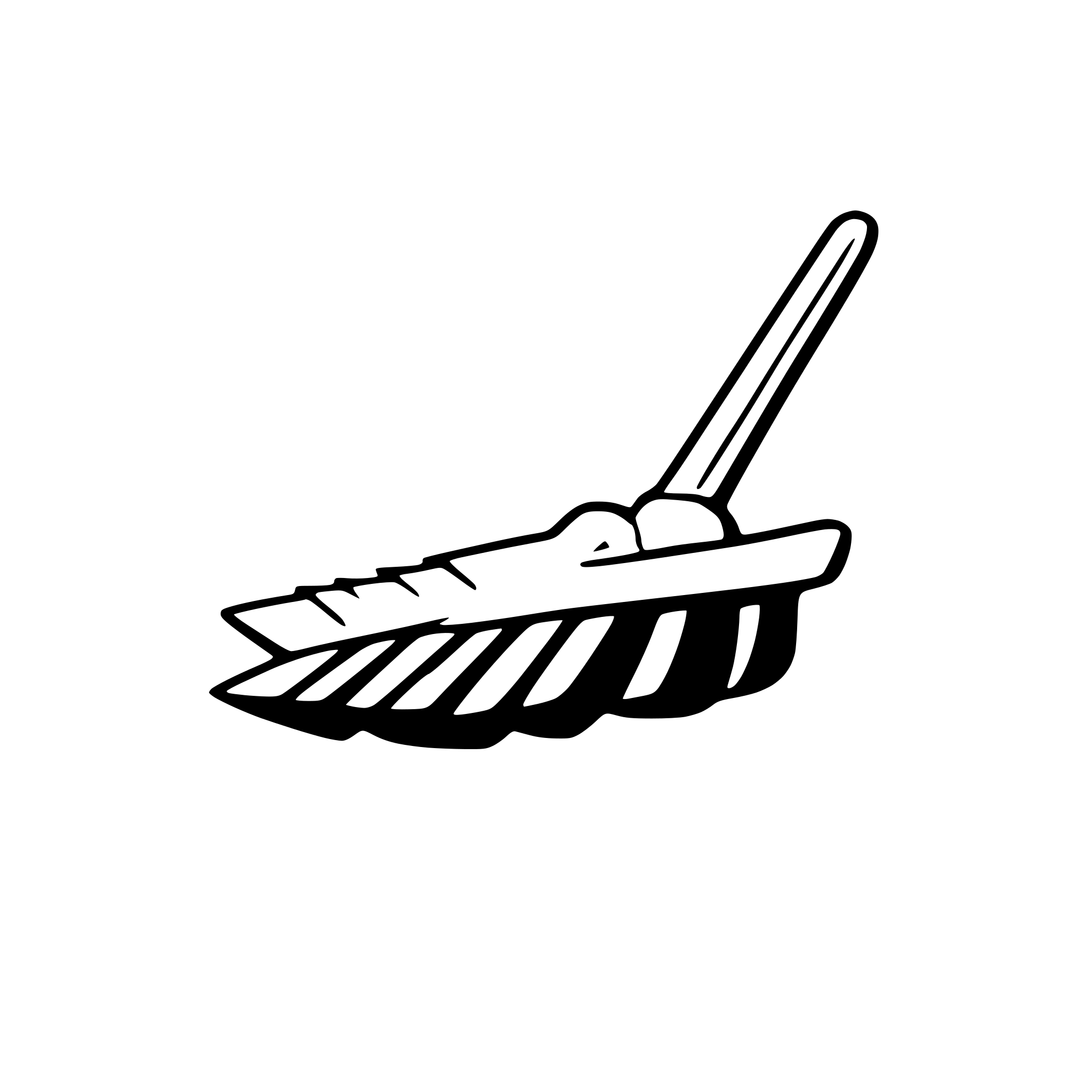 AI-generated SVG of a Cartoon broom, simple, flat design