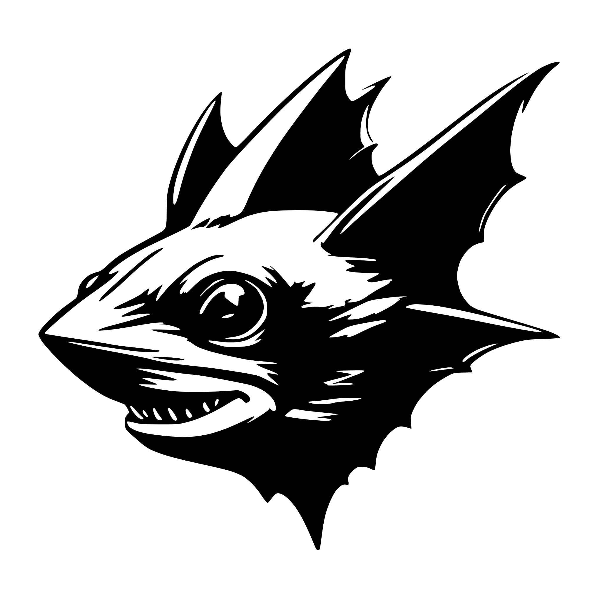 AI-generated SVG of 'aile chauve souris'