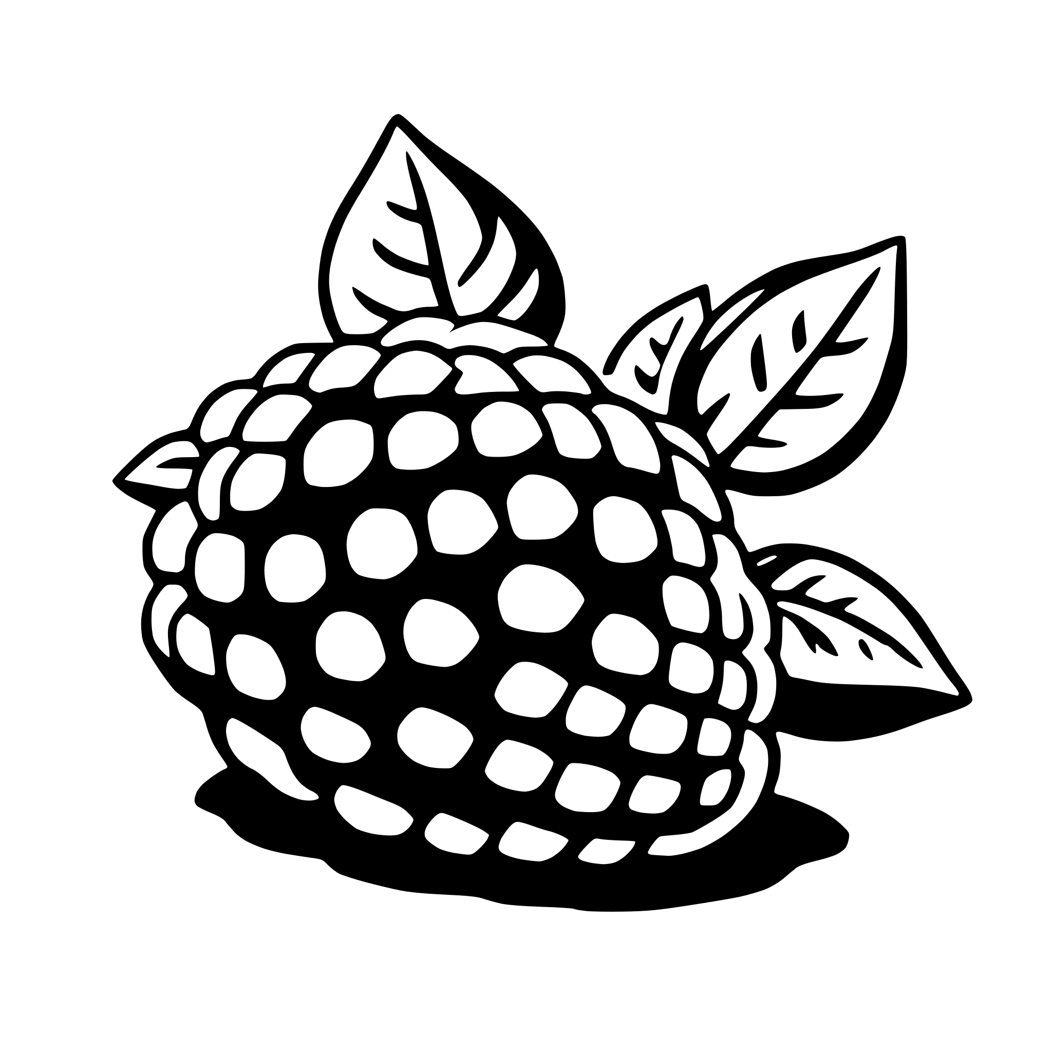AI-generated SVG of 'raspberry'