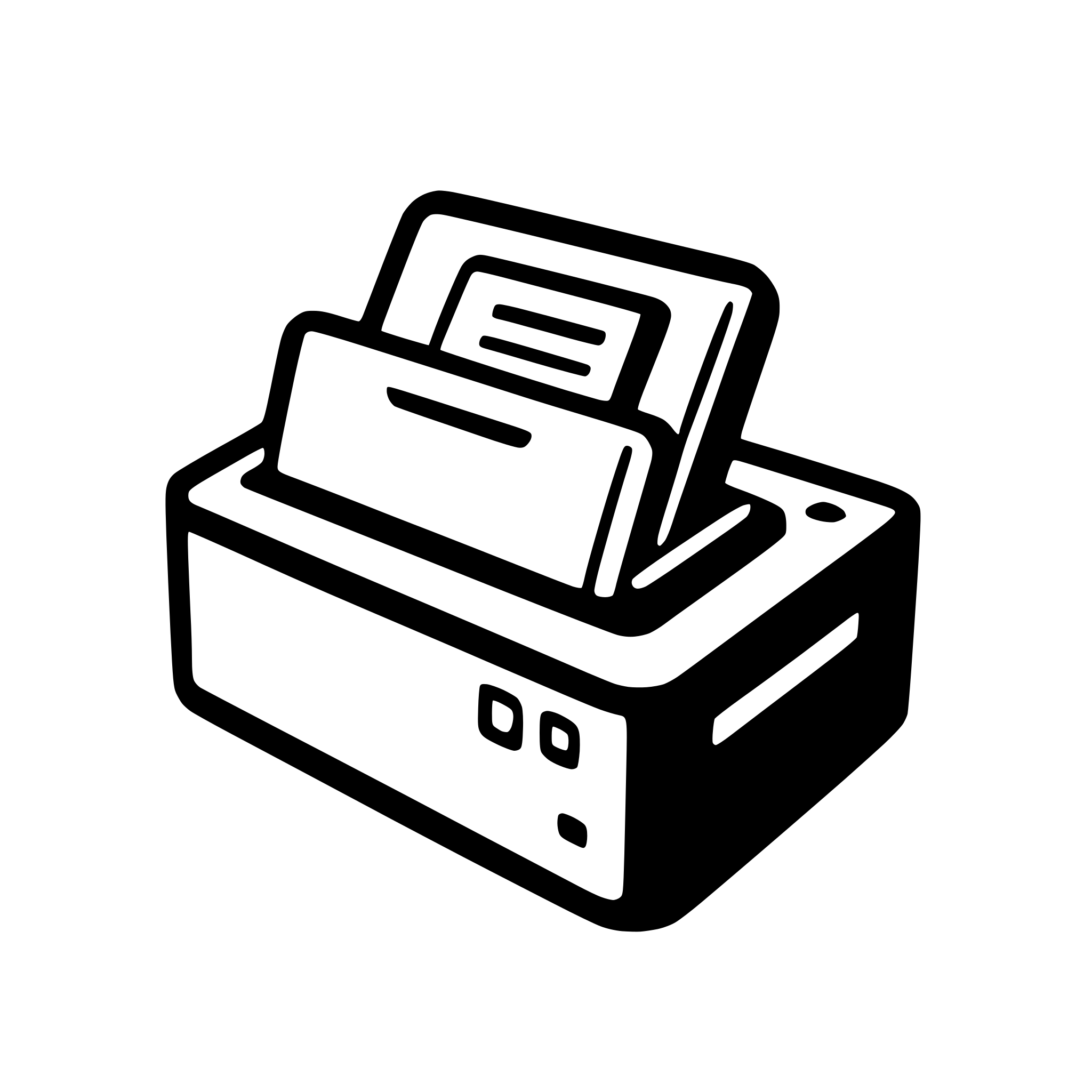 AI-generated SVG of 'printer ejecting paper'