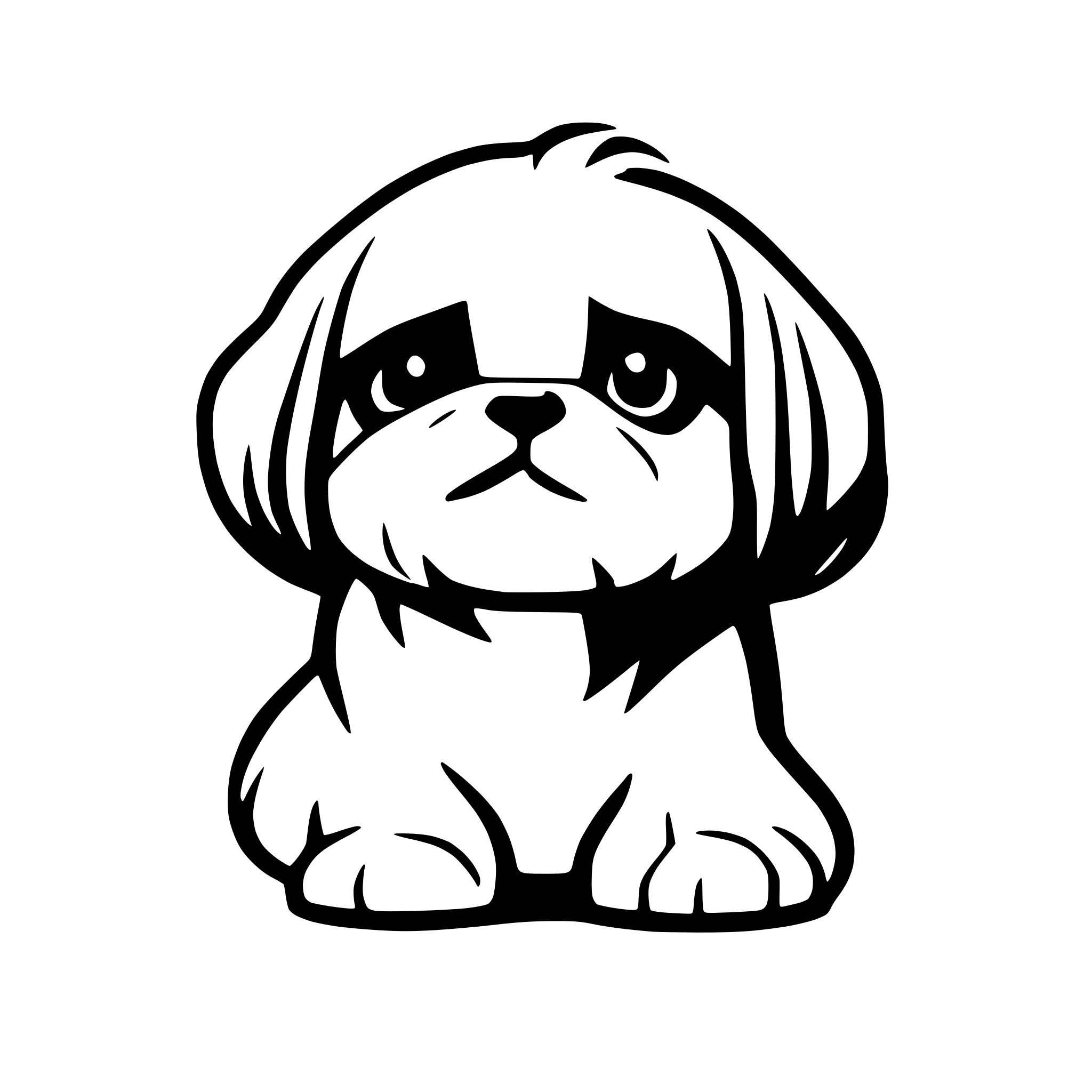 AI-generated SVG of 'shih tzu sweet face'
