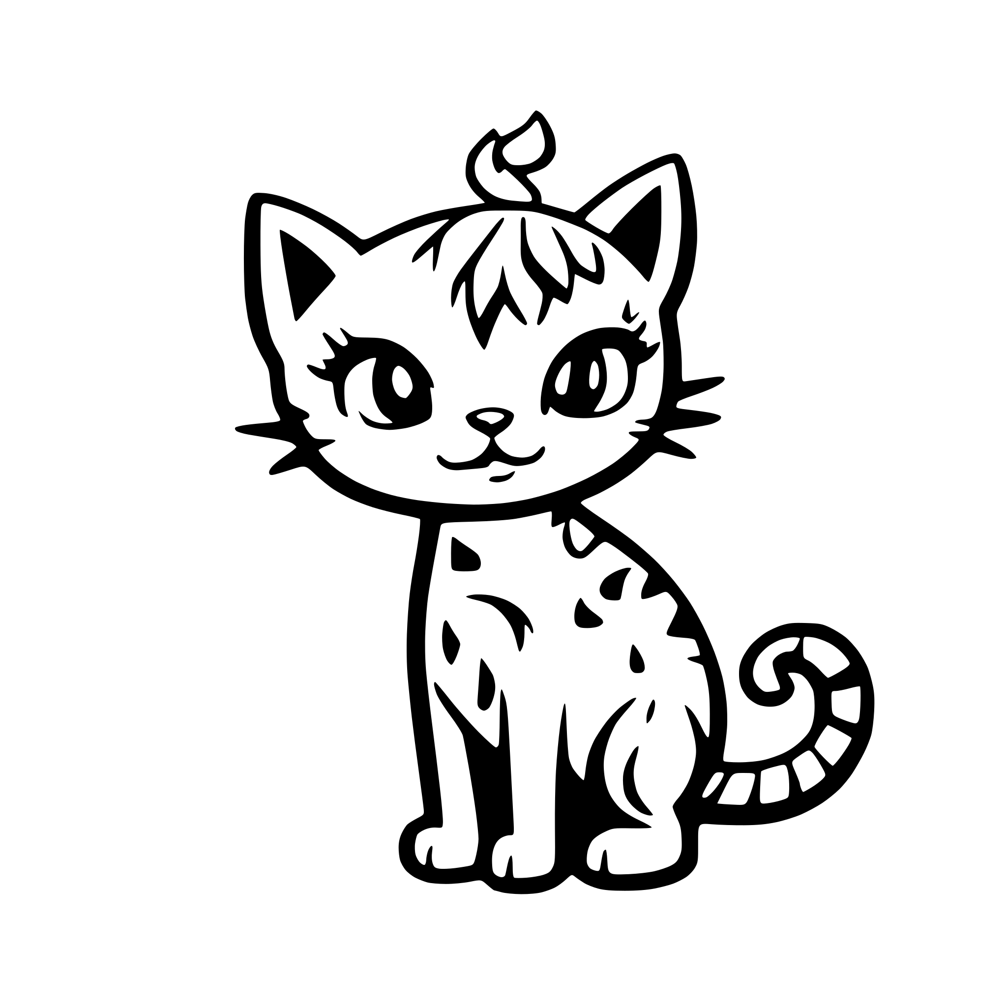 AI-generated SVG of a Cat Christmas