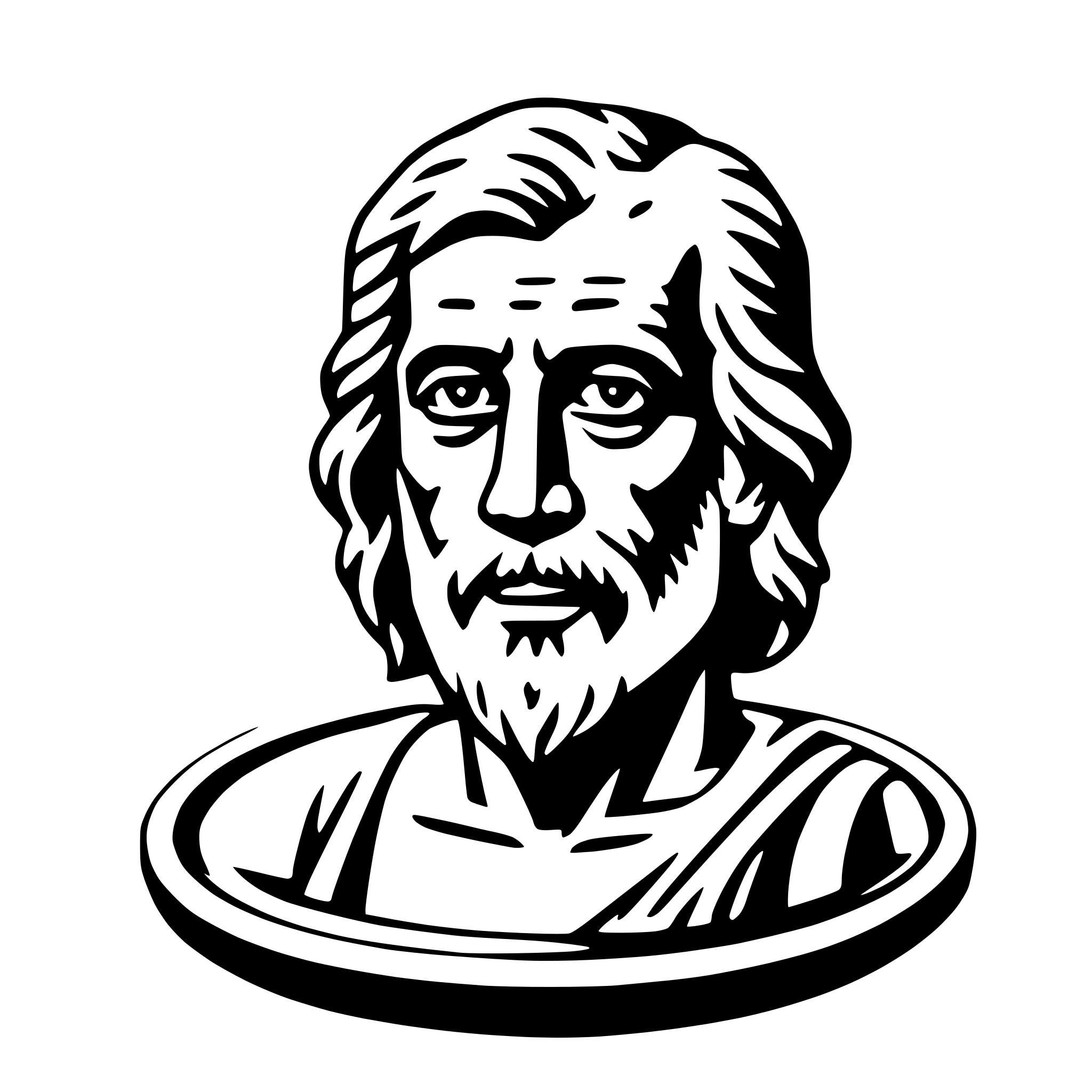 AI-generated SVG of a plato