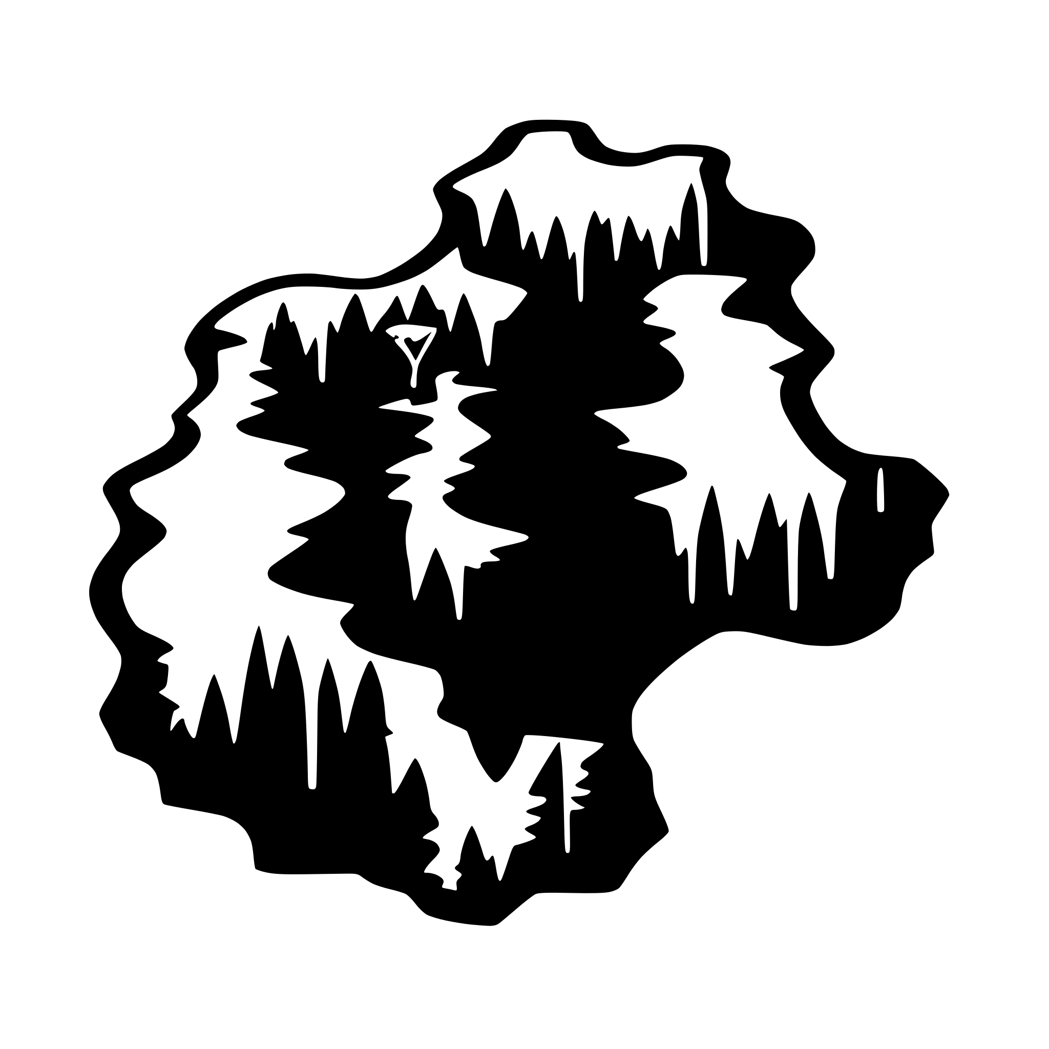 AI-generated SVG of a map