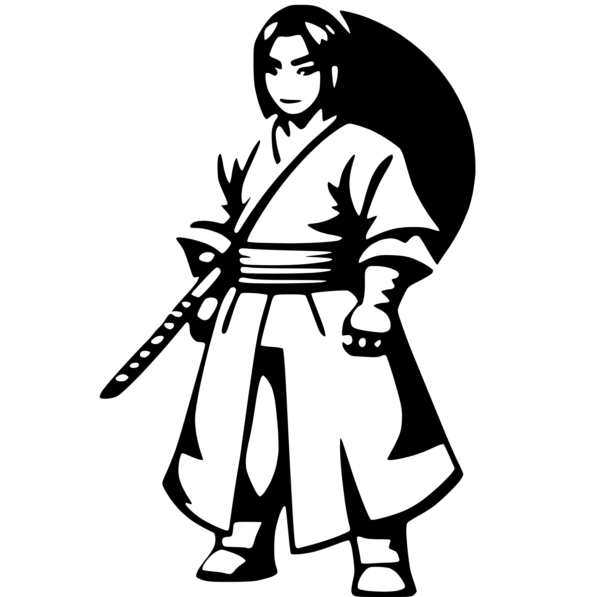 AI-generated SVG of 'CUTE samurai'
