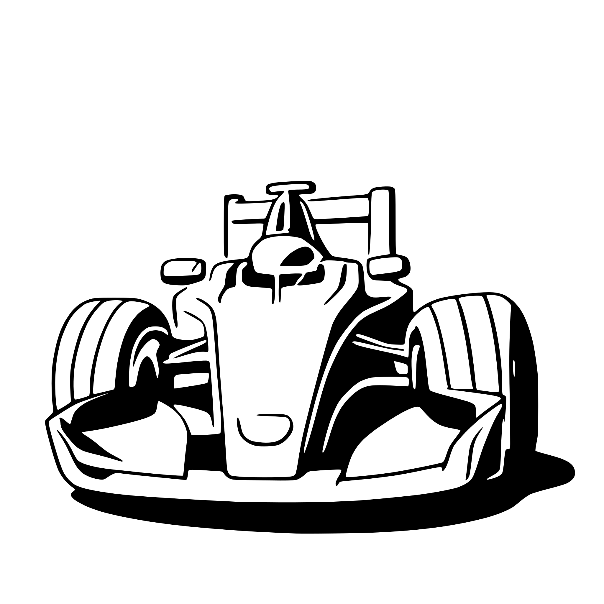 AI-generated SVG of a a front facing f1 car