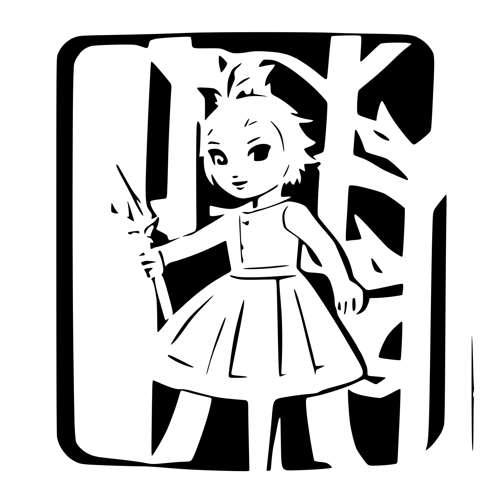 AI-generated SVG of a simple flat bnw minimal level detail papercut style of  "the white knight" from alice in wonderland