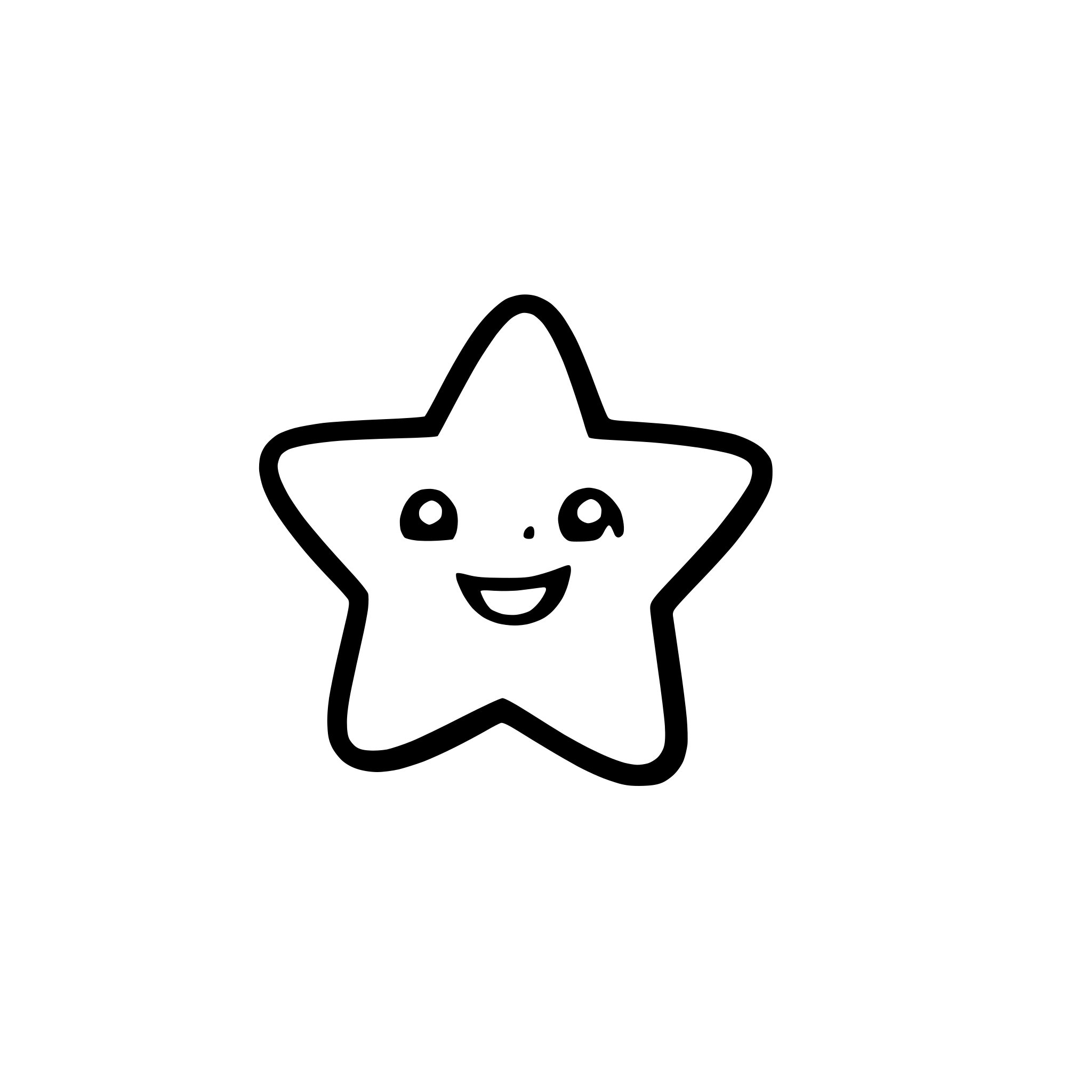 AI-generated SVG of 'a happy star shining bright in the night sky'