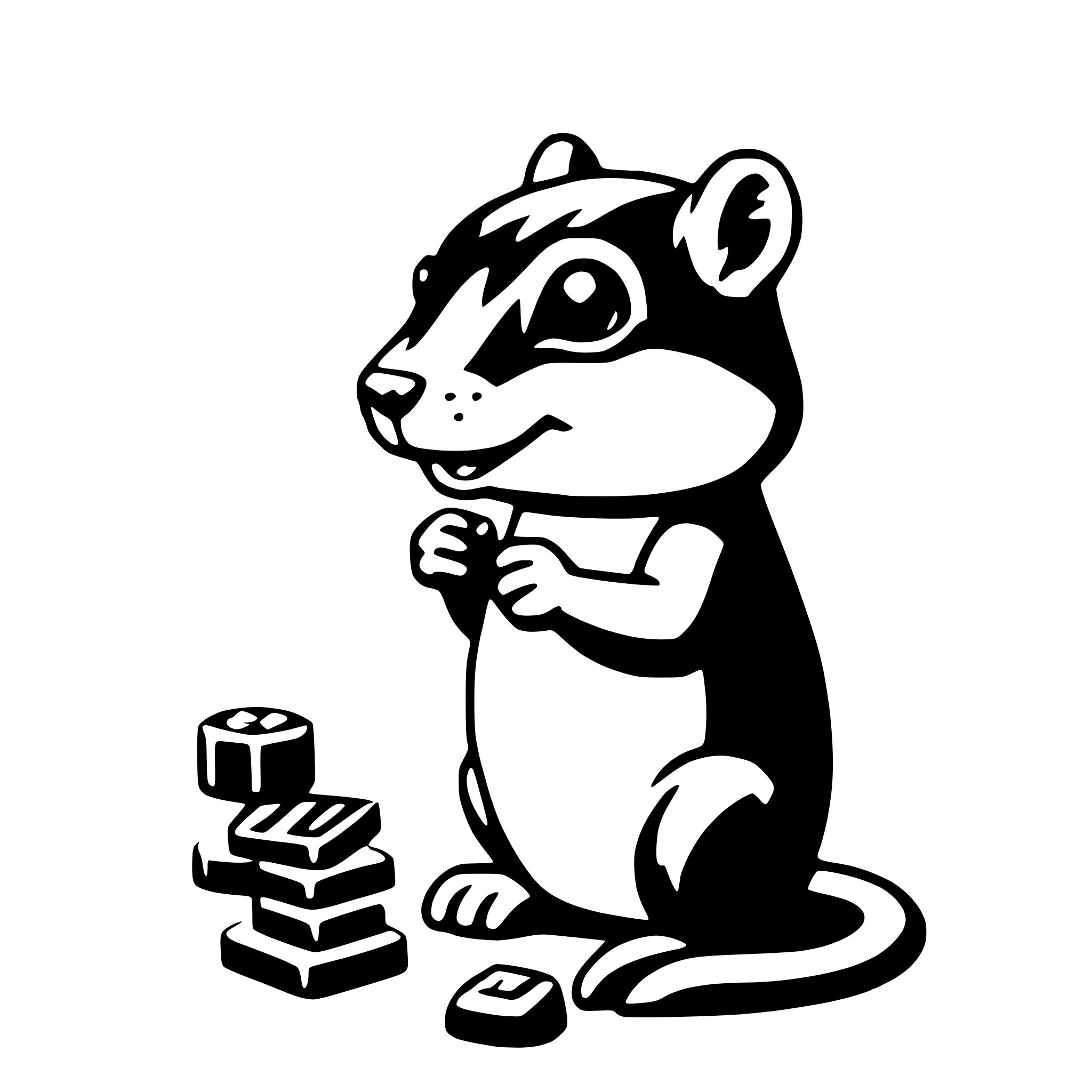 AI-generated SVG of a chipmunk with chocolate
