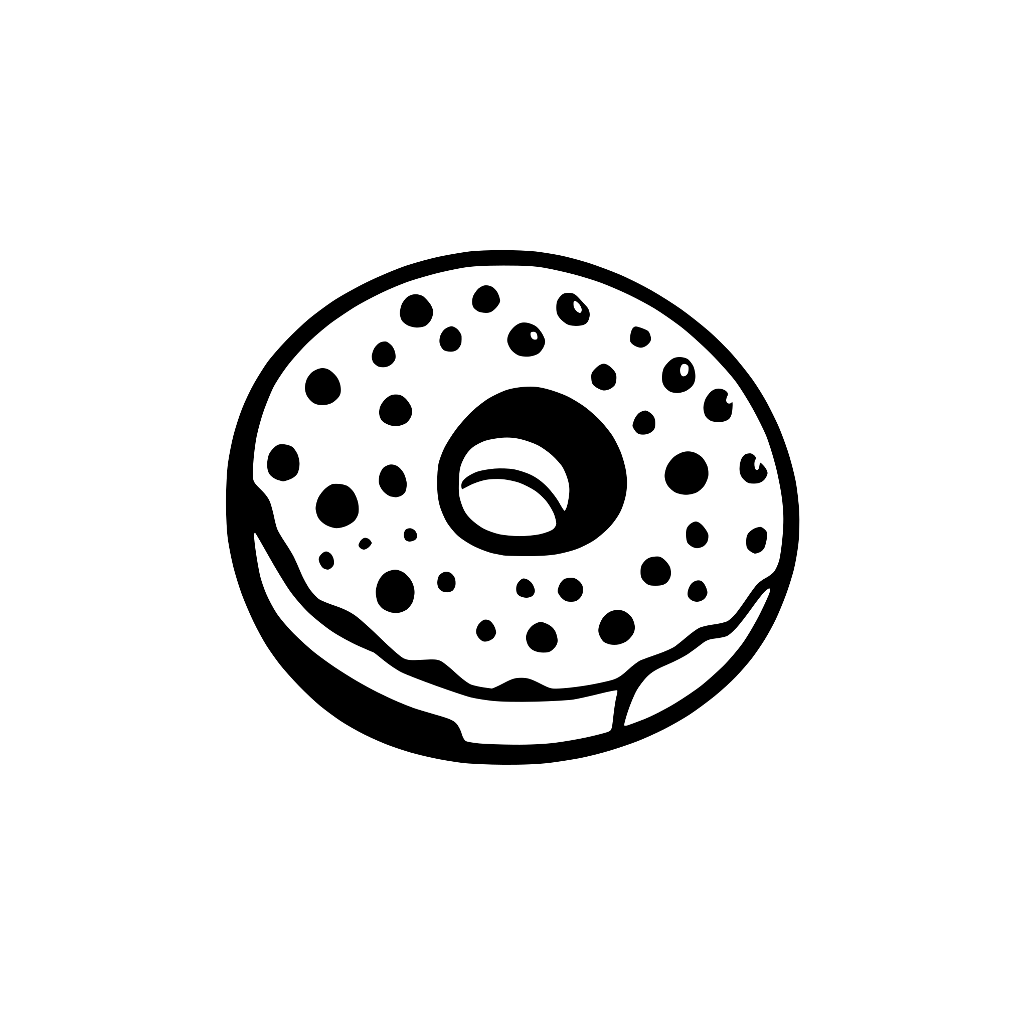 AI-generated SVG of 'donut with sprinkles'