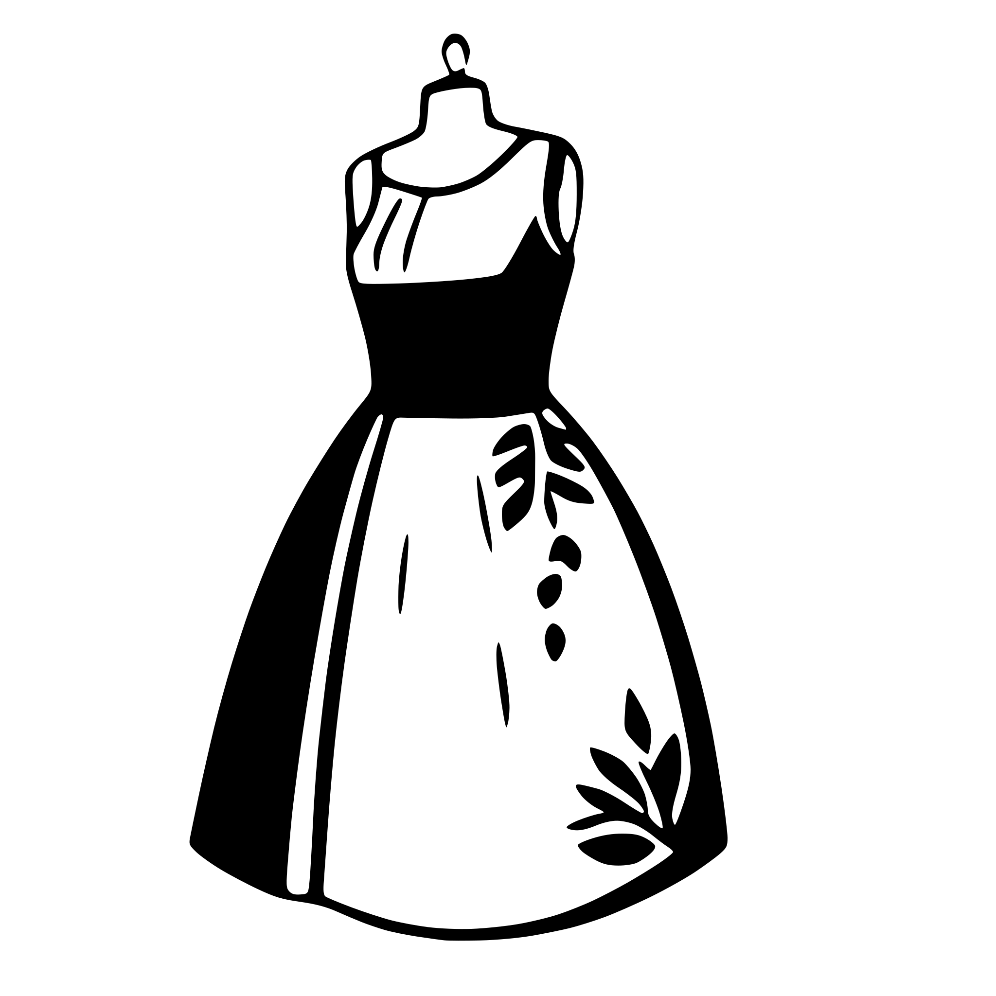 AI-generated SVG of a Create an outline of an elegant and fancy occasion dress without a model