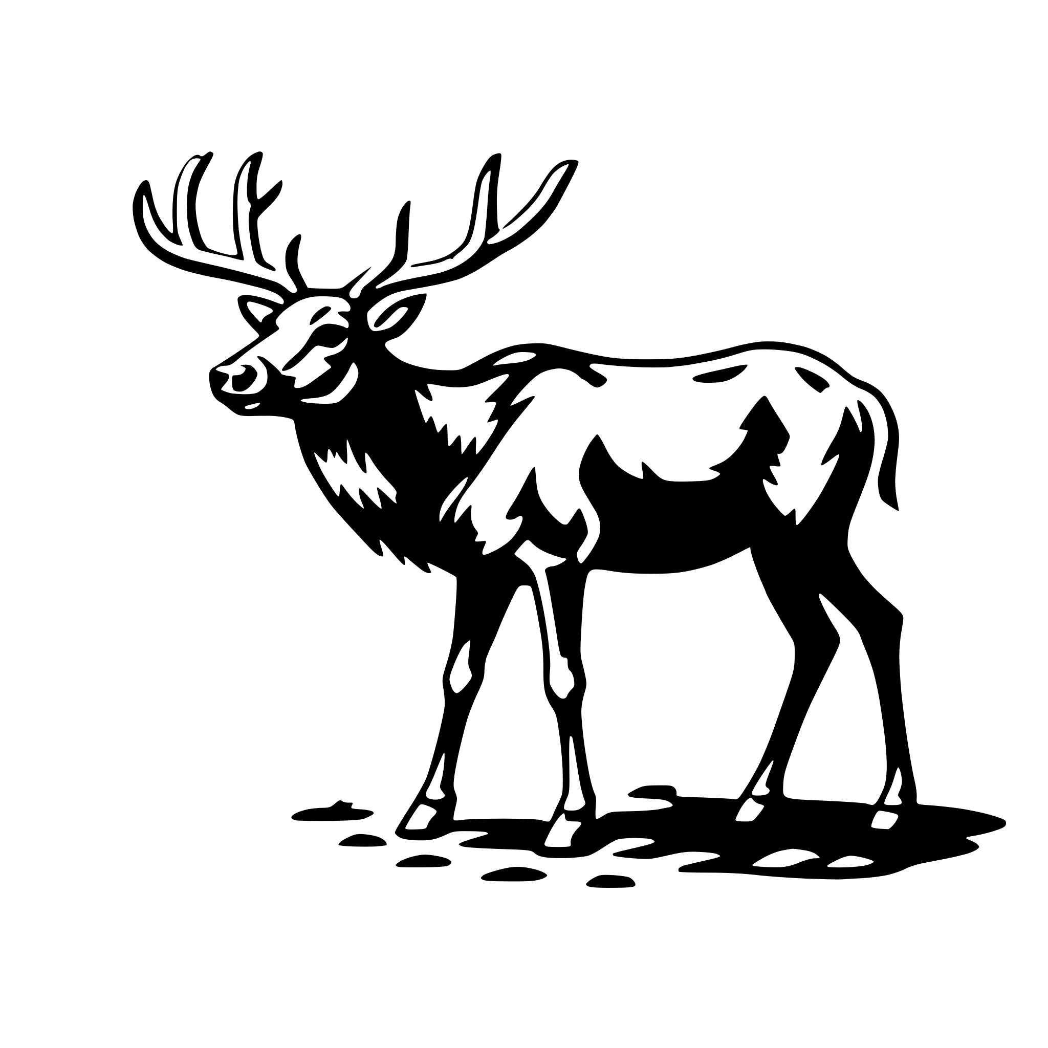 AI-generated SVG of a elk