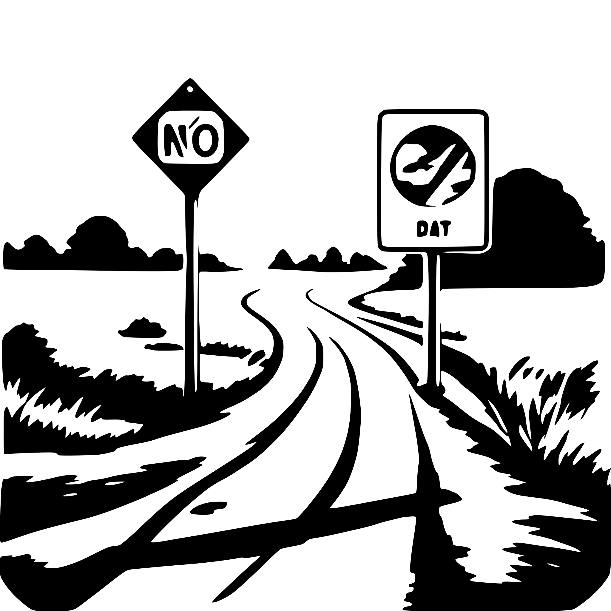 AI-generated SVG of 'road sign no data found'