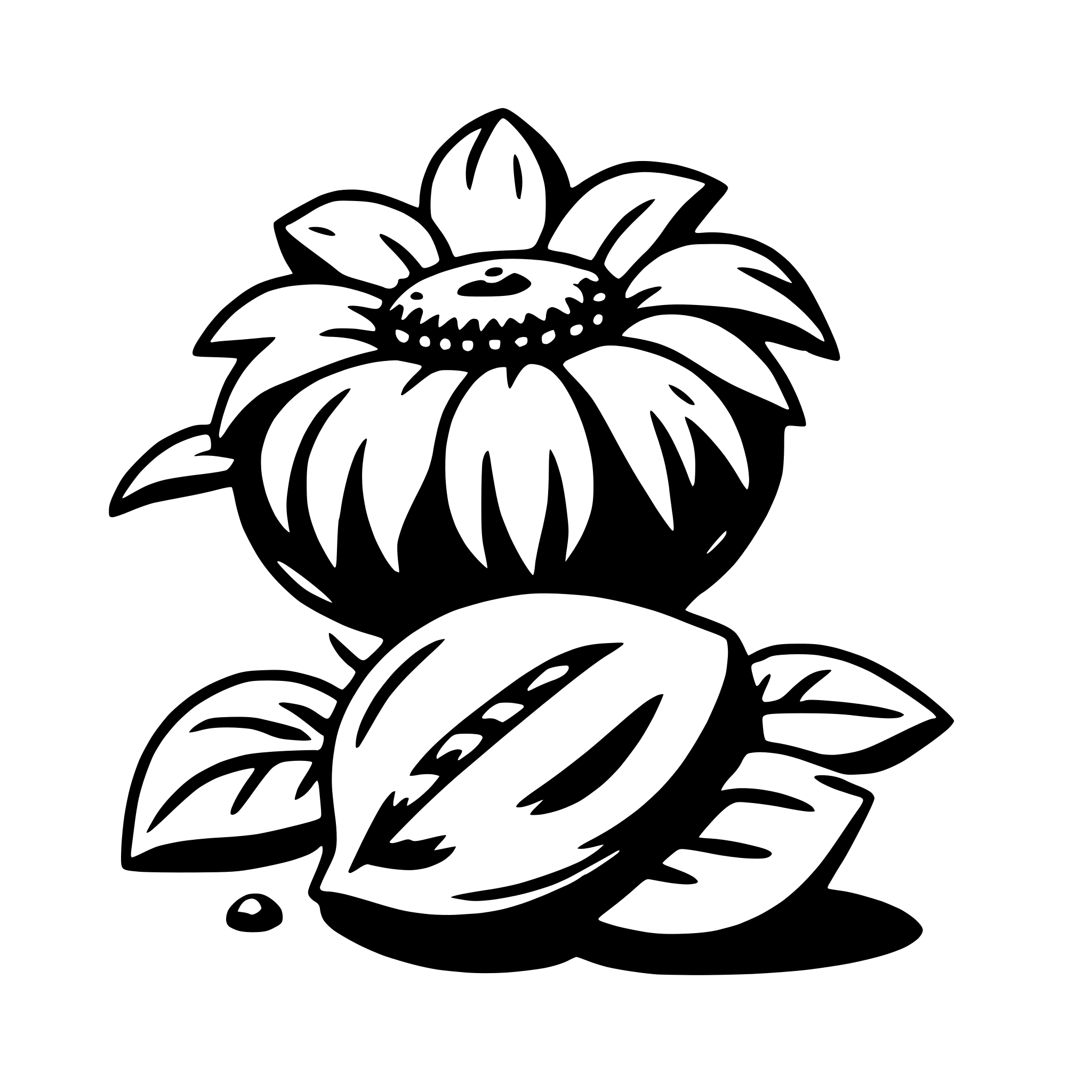 AI-generated SVG of a sunflower seed