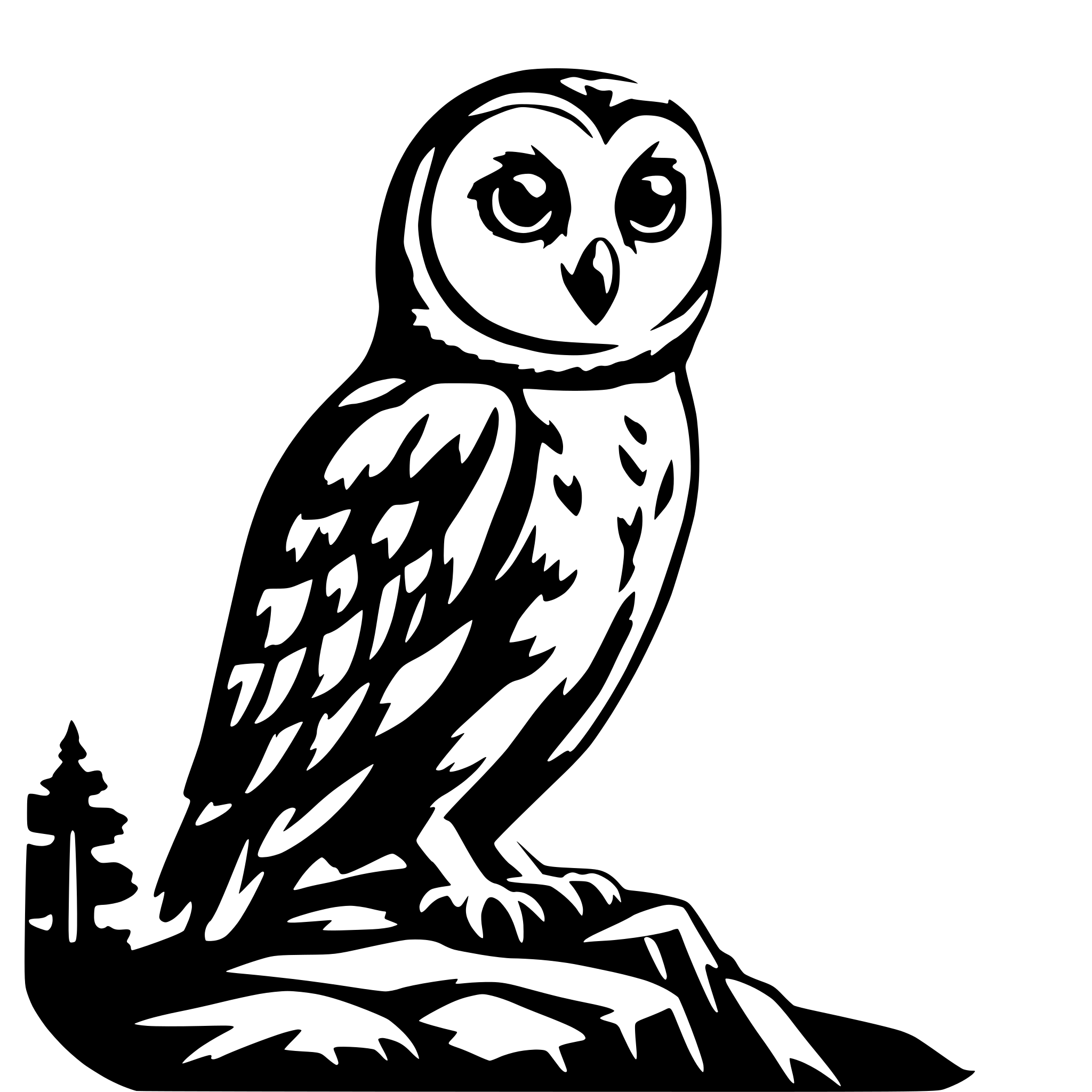 AI-generated SVG of 'owl on a mountain'